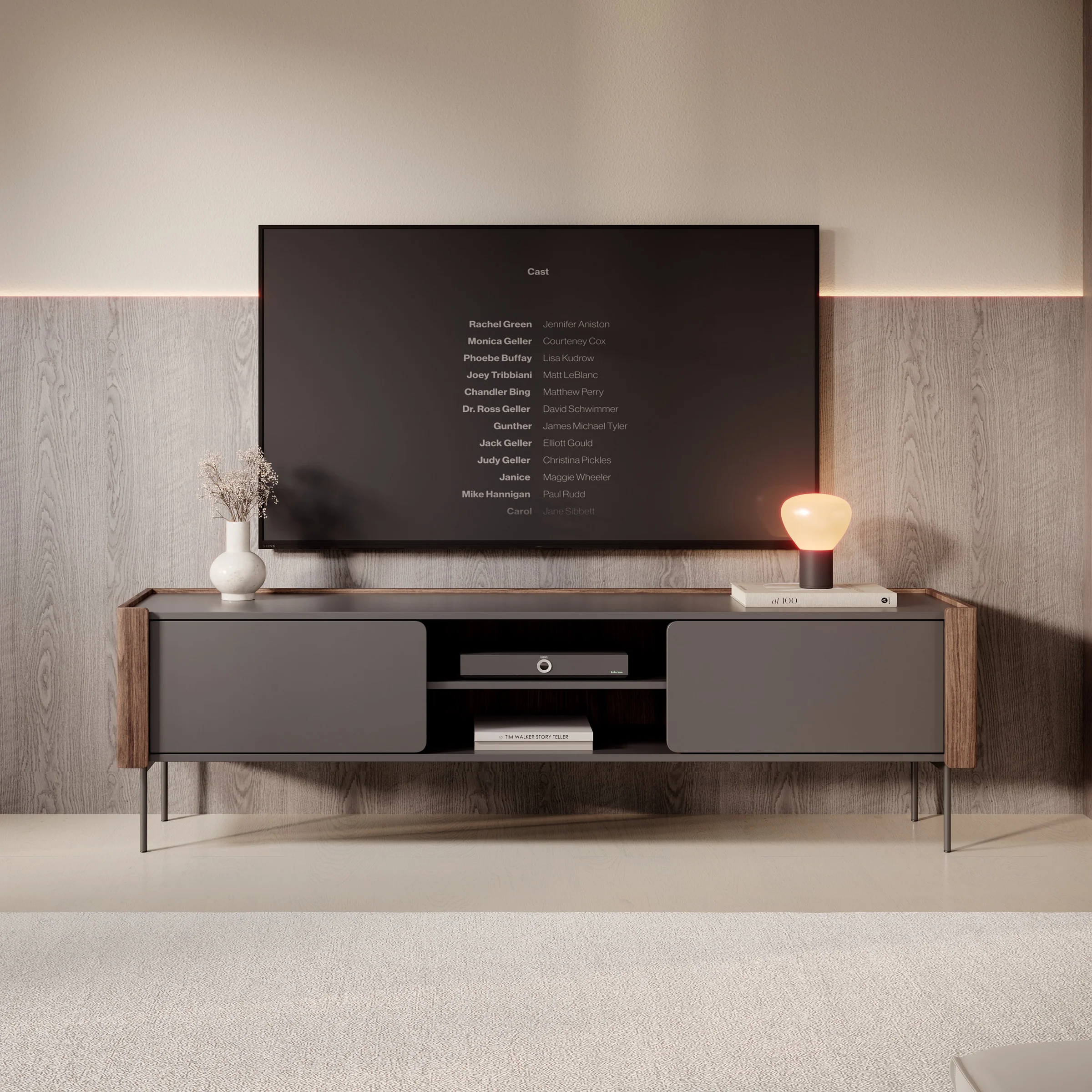 Lux - TV-Meubel - Zwart - 180x39x52 cm - Image 3