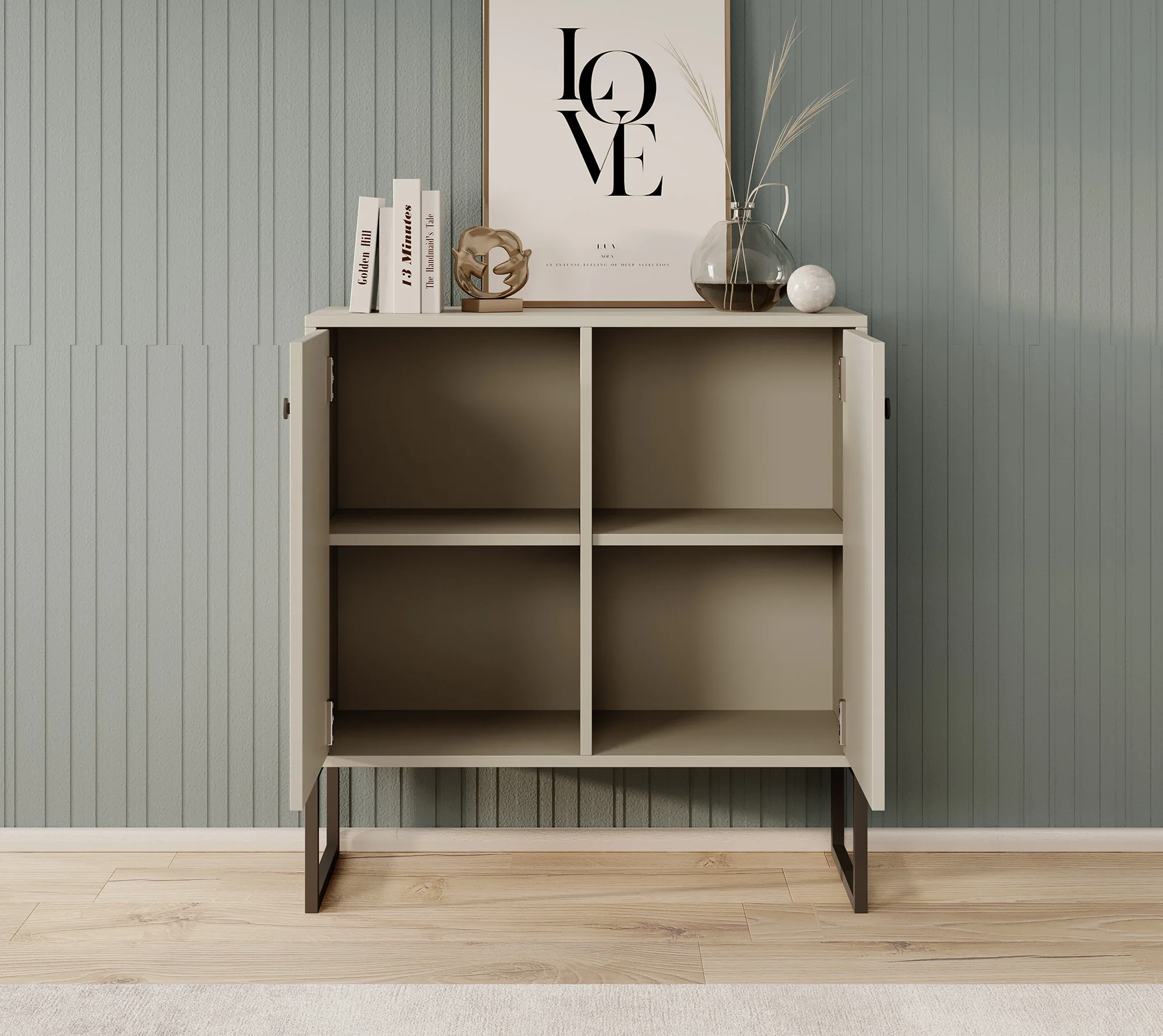 Lyndall - Dressoir - Beige - 77x33x82 cm - Image 3