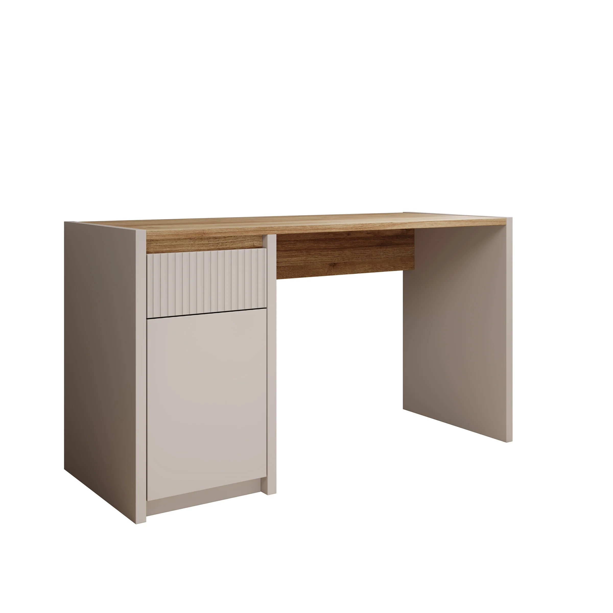 Lynwood - Bureau - Eikenpatroon/Beige - 130x52x72 cm - Image 7