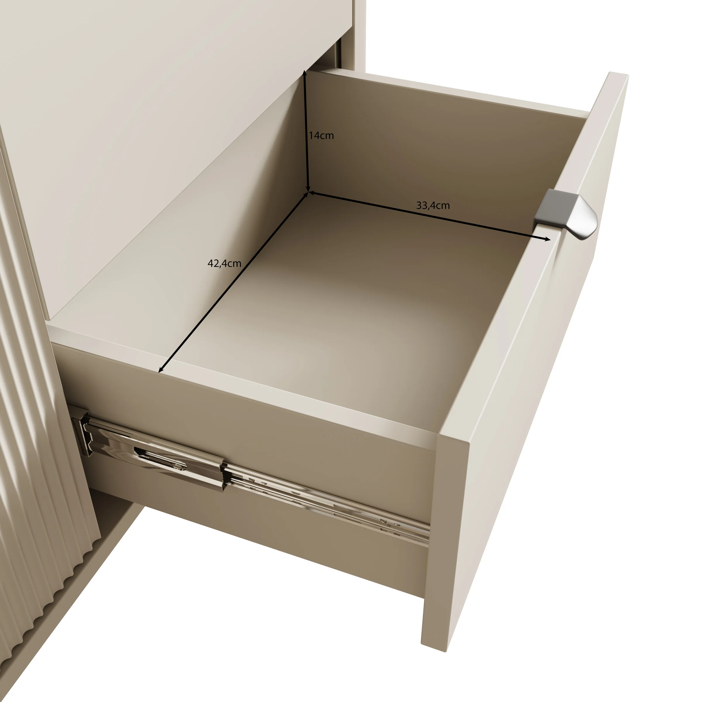 Mace 2 - Dressoir - Beige - 160x40x82 cm - Image 6