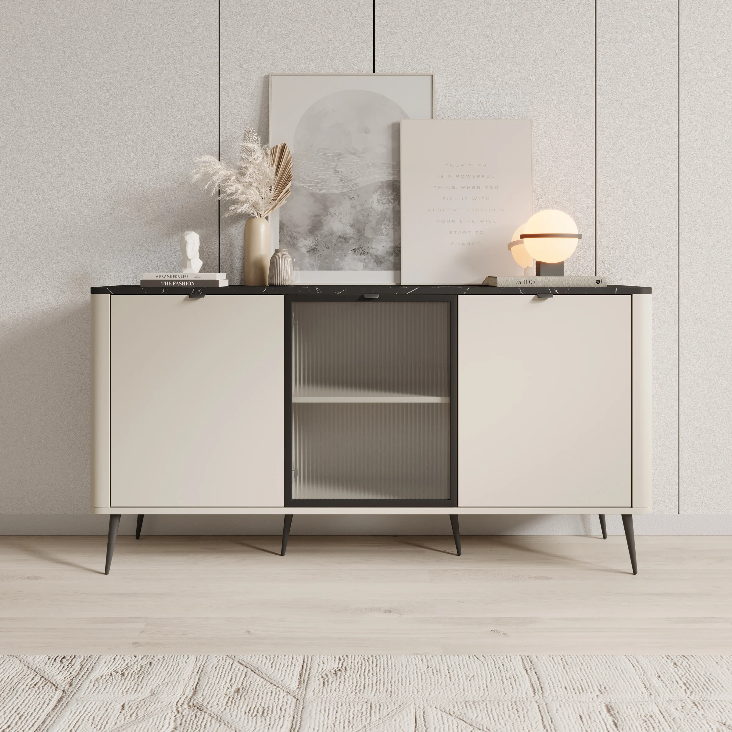 Mace 3 - Dressoir - Beige - 160x40x82 cm - Image 3