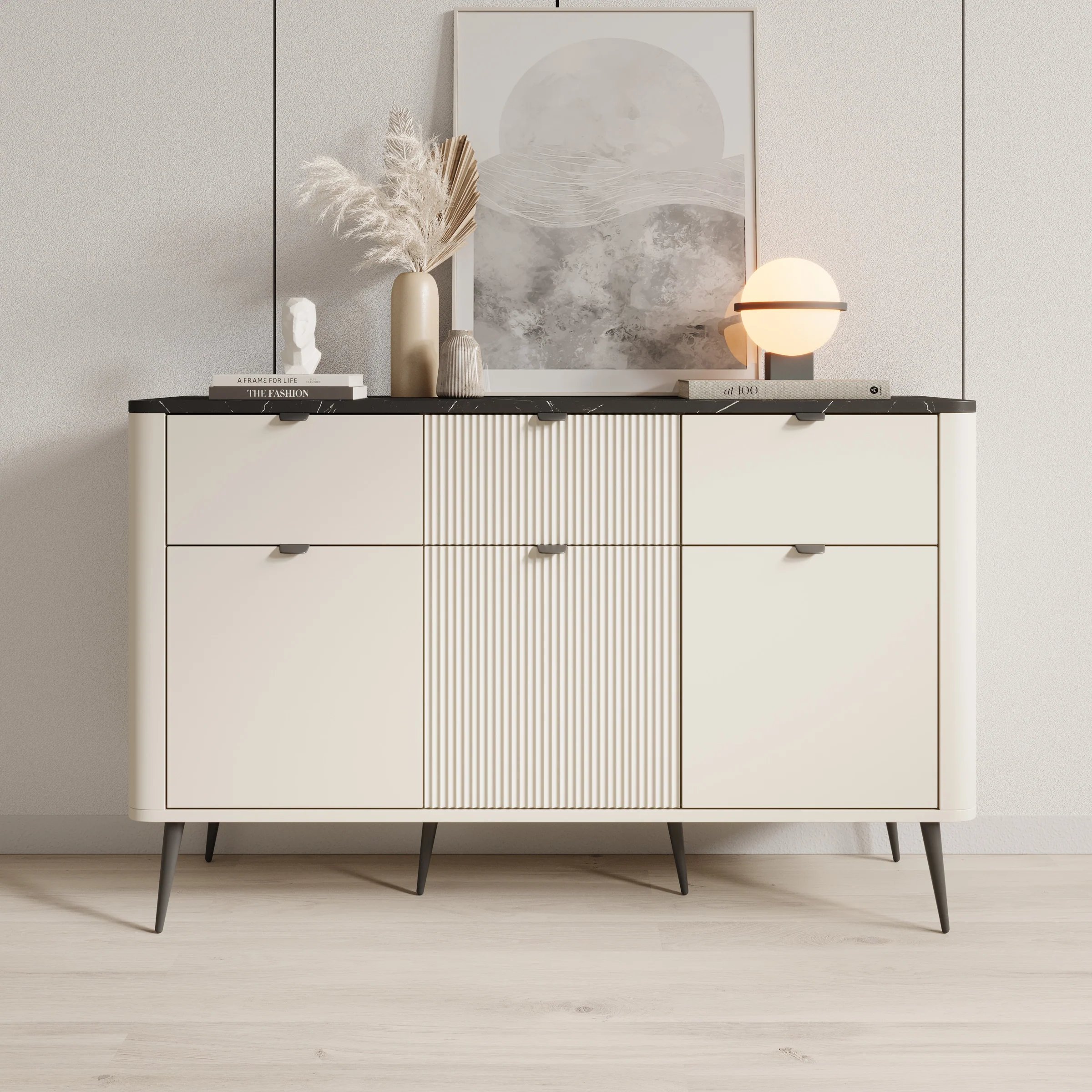 Mace - Dressoir - Beige - 130x40x82 cm - Image 3