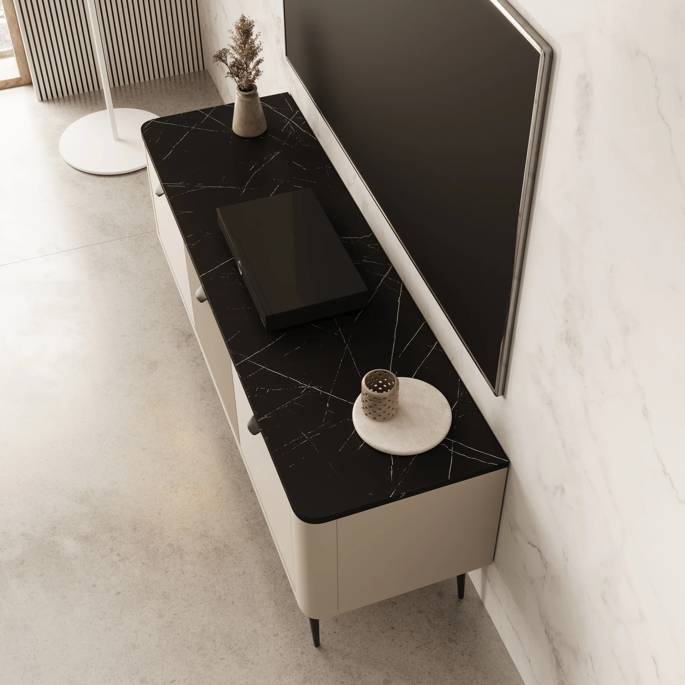 Mace - TV-Meubel - Beige - 130x40x52 cm - Image 5
