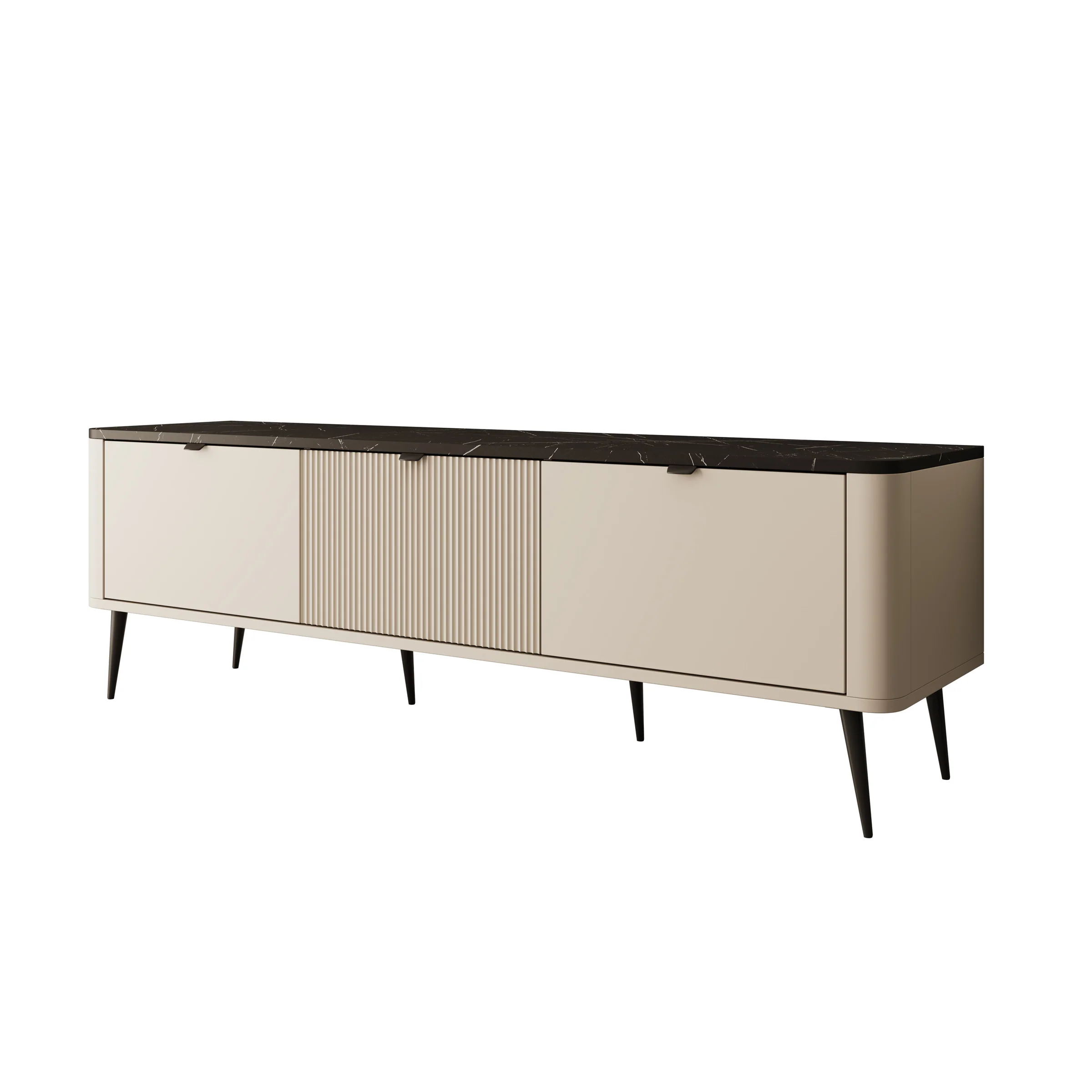Mace - TV-Meubel met 3 deuren - Beige - 160x40x52 cm - Image 7