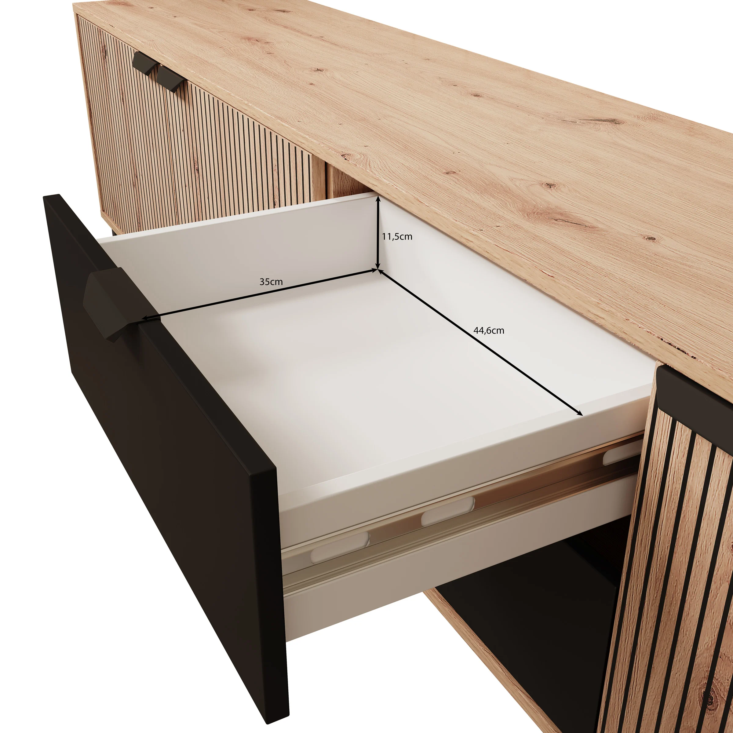 Malaika - TV-Meubel - Eiken - 208x40x54 cm - Image 6