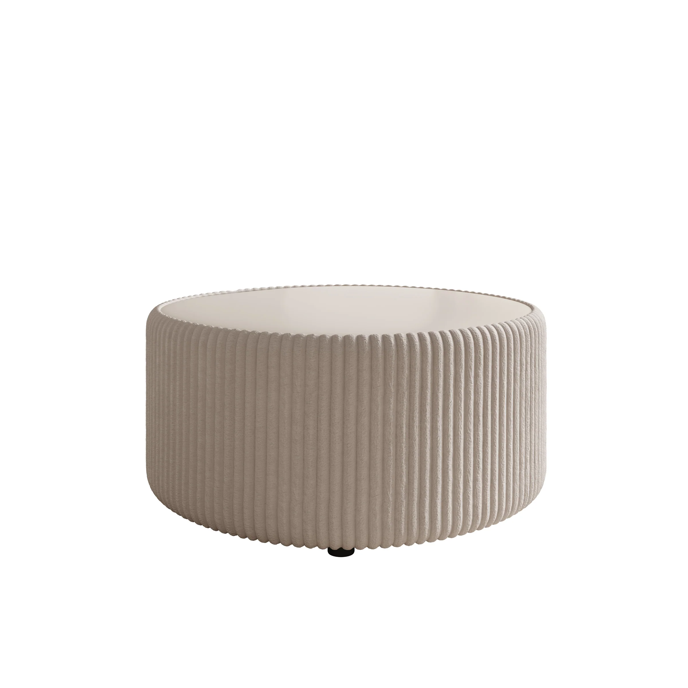 Marano - Salontafel - Fluffy ribstof wit  - 89x89x42 cm - Image 5