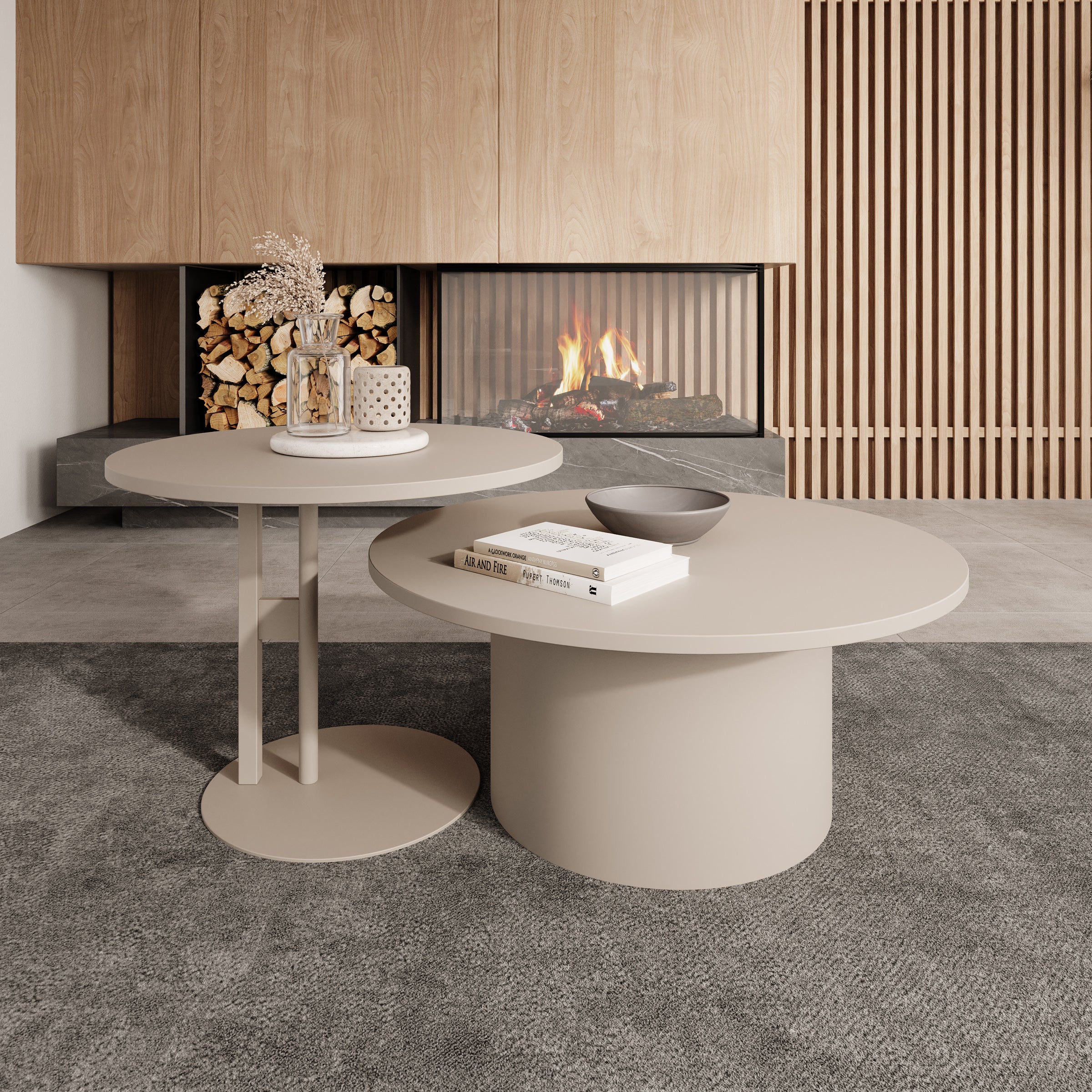 Mastro - Salontafel set van 2 - Beige - 58-75 cm - Image 2