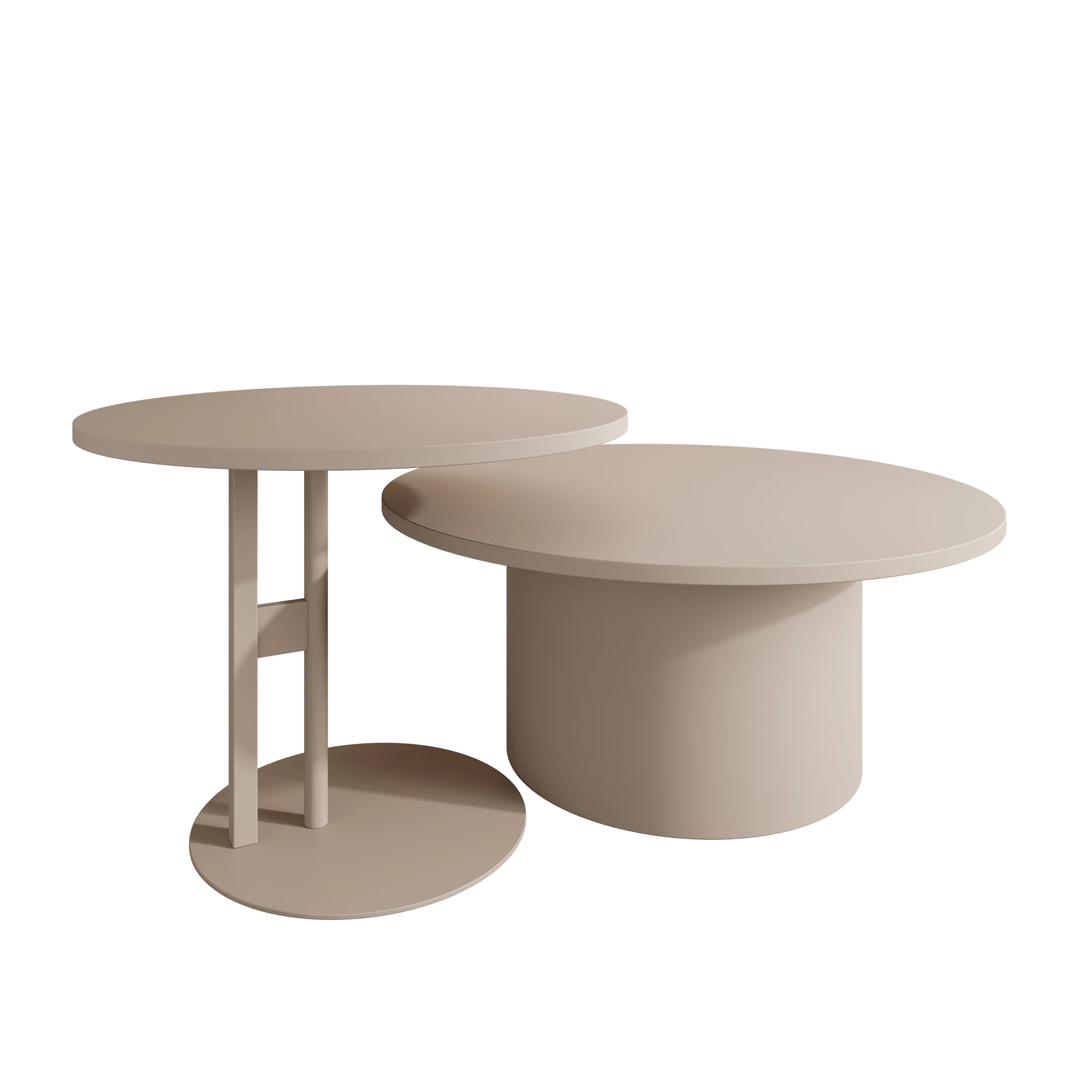 Mastro - Salontafel set van 2 - Beige - 58-75 cm - Image 5
