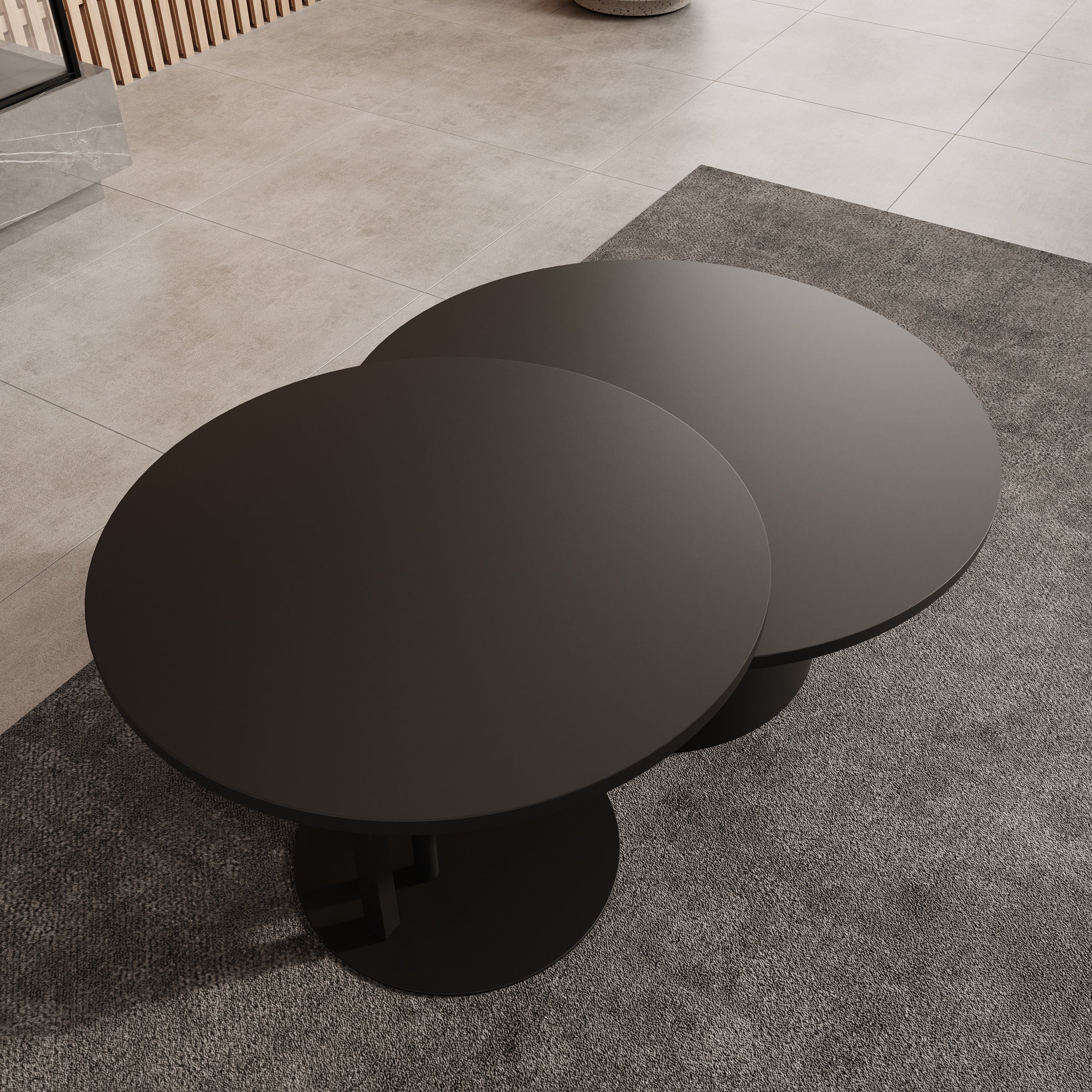 Mastro - Salontafel set van 2 - Zwart - 58-75 cm - Image 3