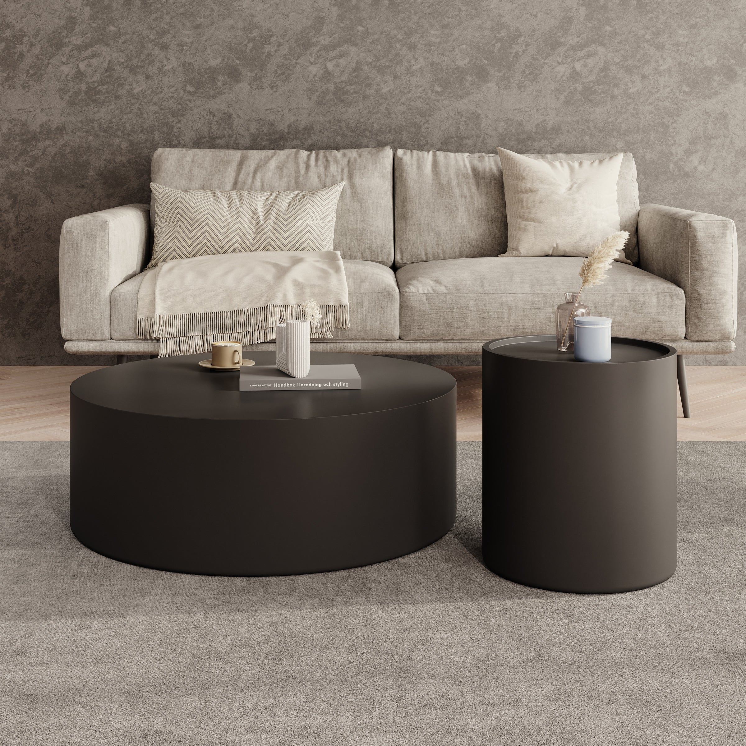 Mesa - Salontafel set van 2 - Zwart - 90x32 cm - Image 2
