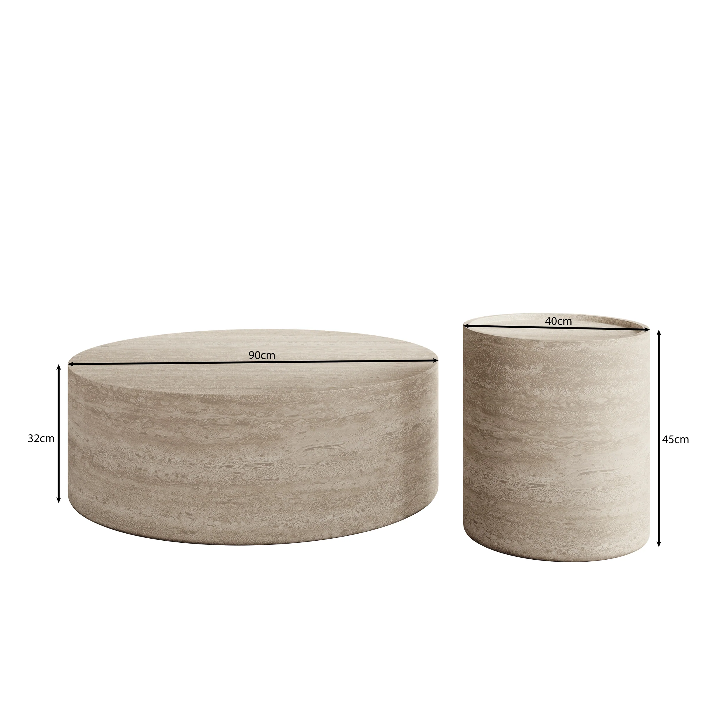 Mesa - Salontafel set van 2 - Zwart - 90x32 cm - Image 3