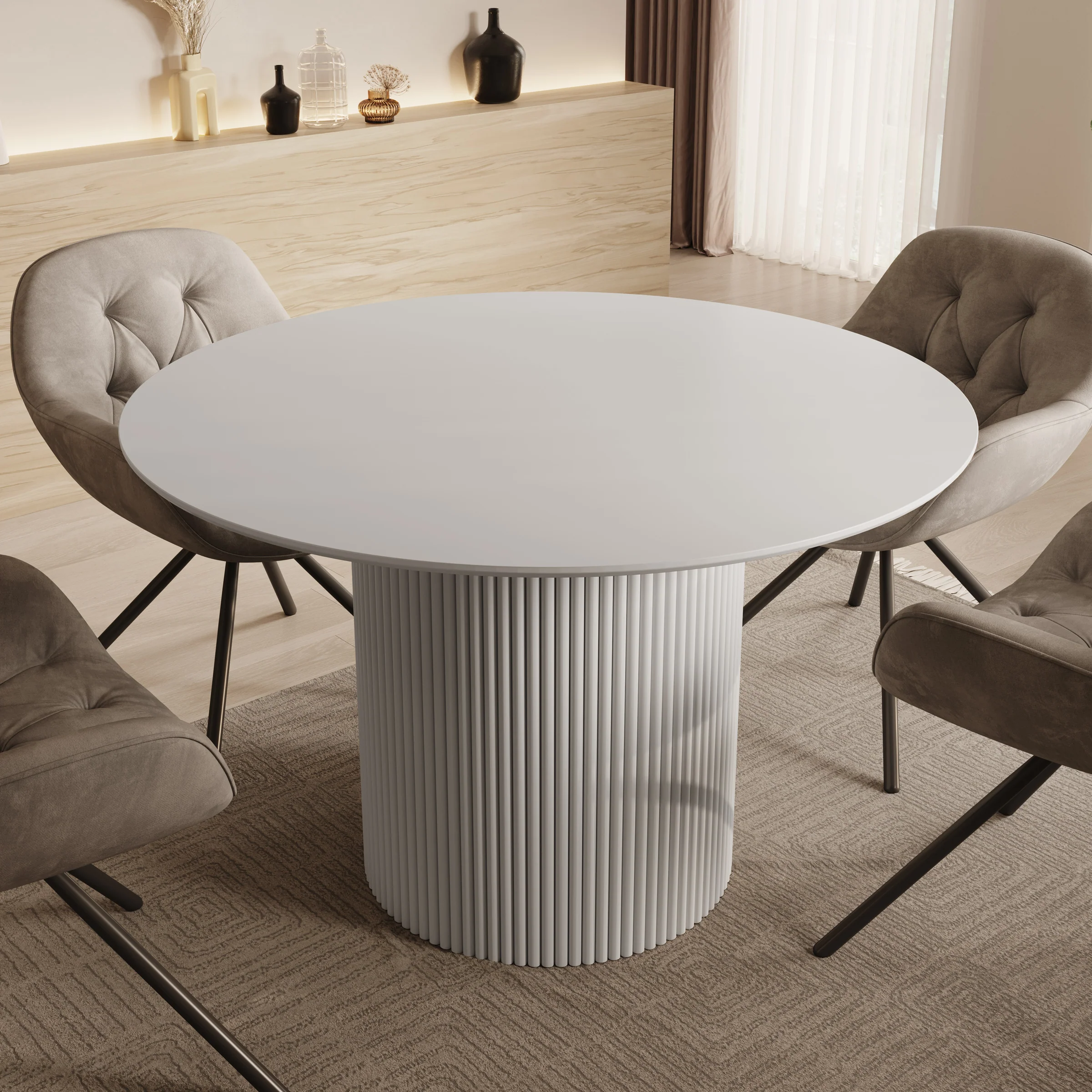 Modena - Eetkamertafel - Wit - 120x120x76 cm - Image 2