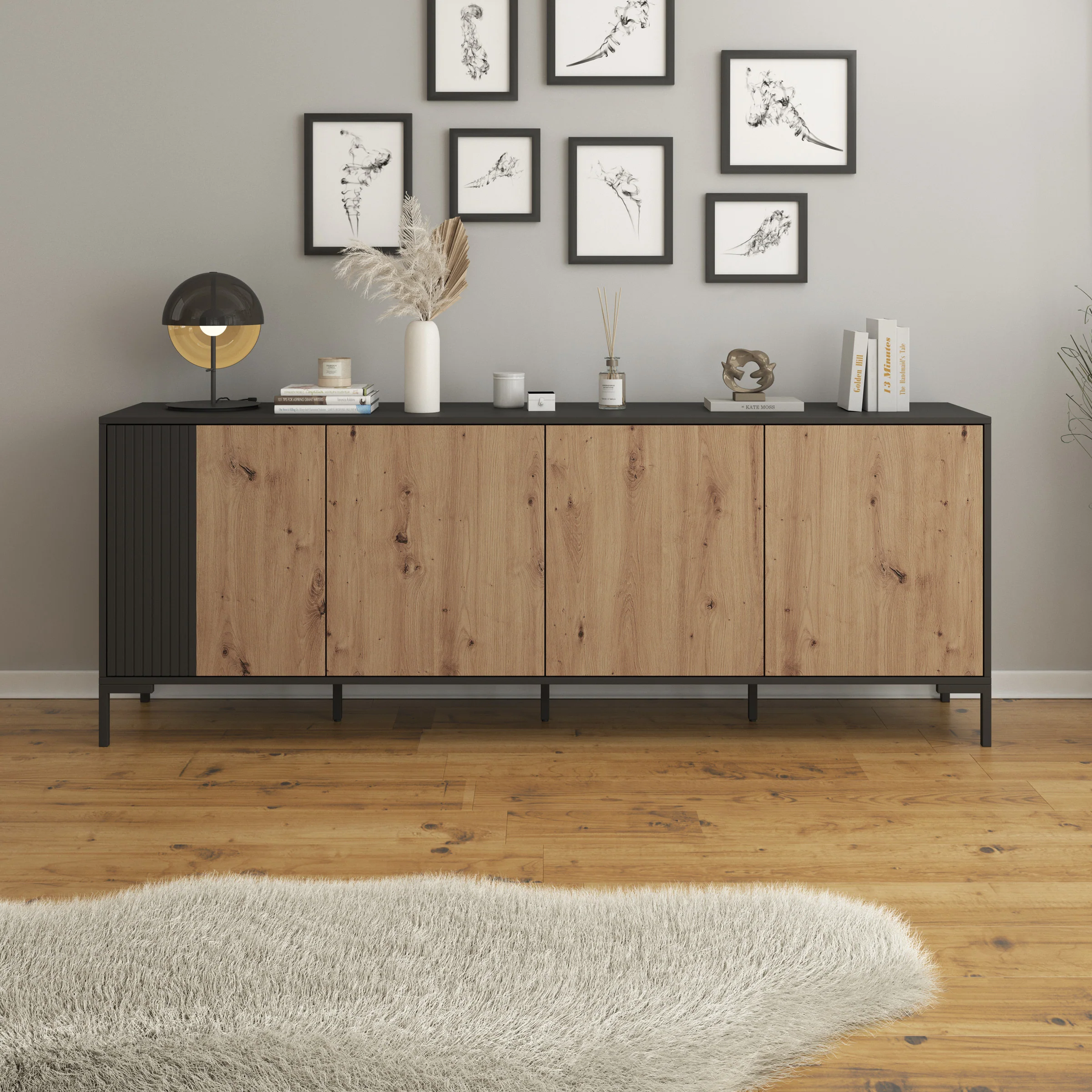 Molina - Dressoir - Eiken - 200x40x74 cm - Image 3