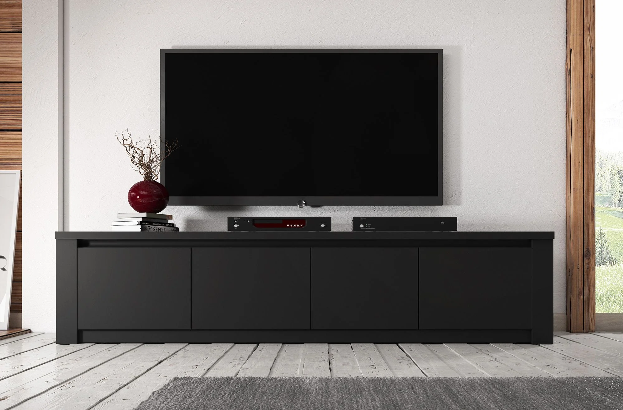 Monaco - TV-Meubel - Mat zwart  - 170 cm - Image 2