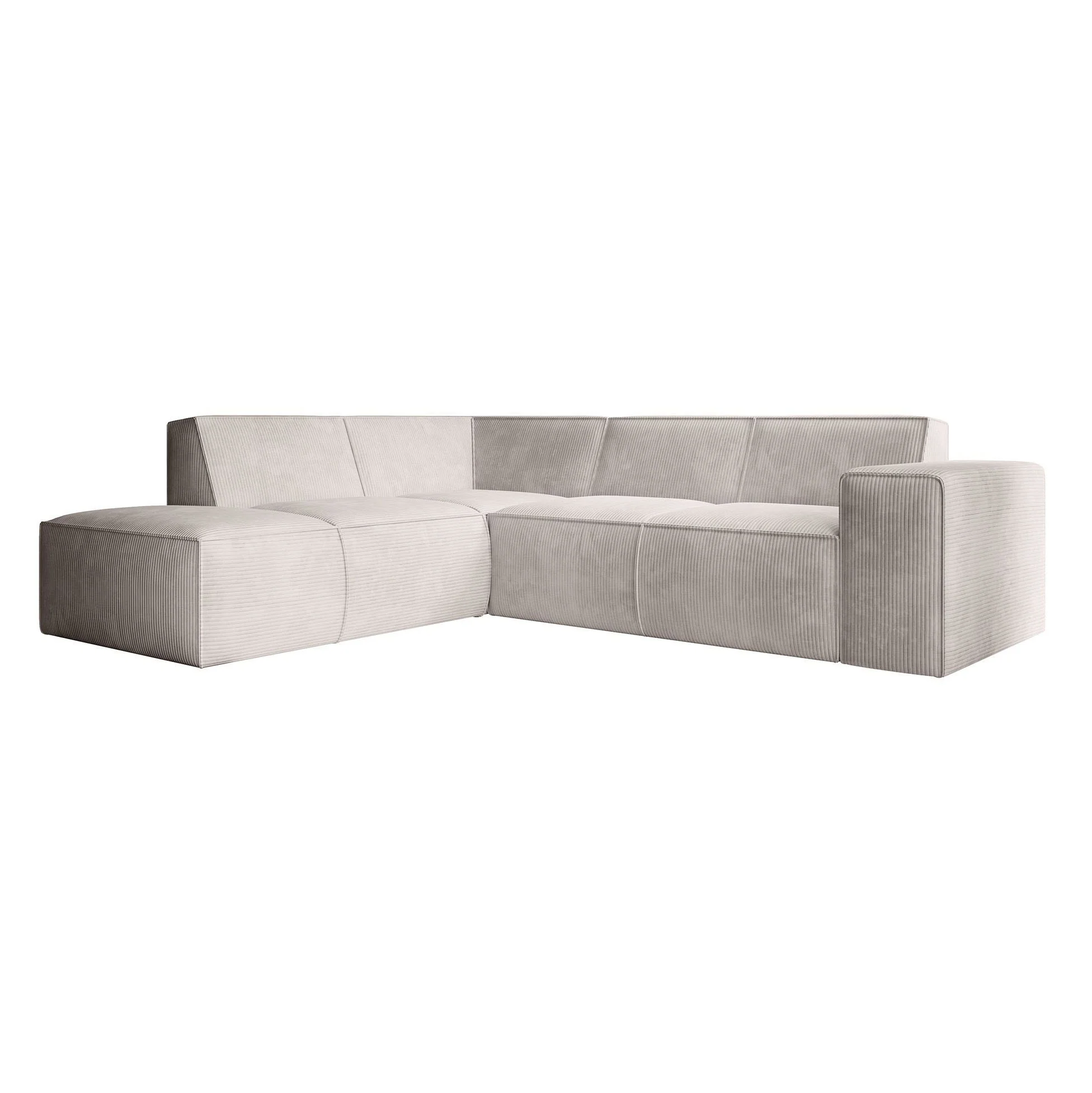 Monet - Hoekbank 4-zits met chaise longue - Ribstof beige - Links - Image 8