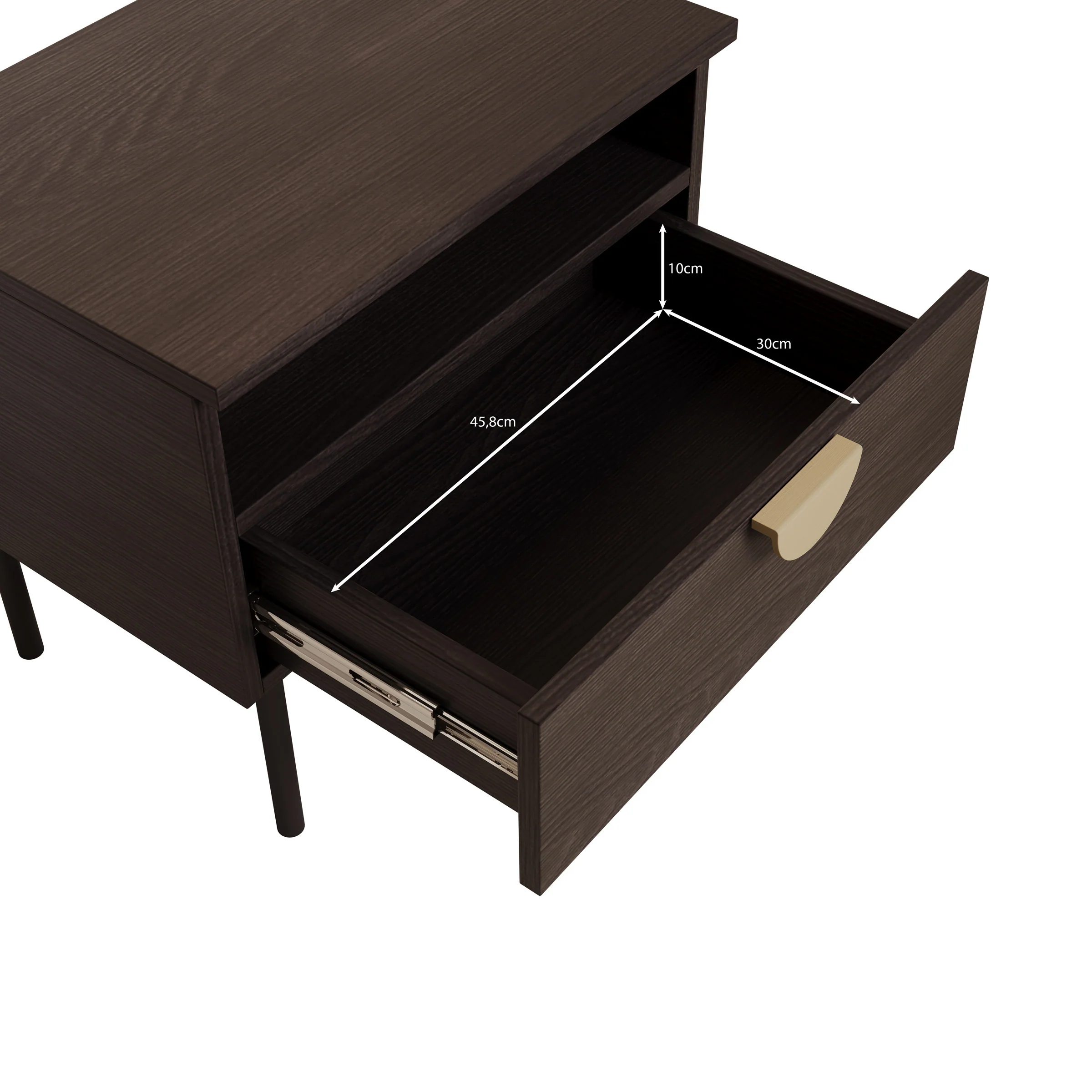 Monor - Nachtkastje set van 2 - Zwart - 50x35x46 cm - Image 5