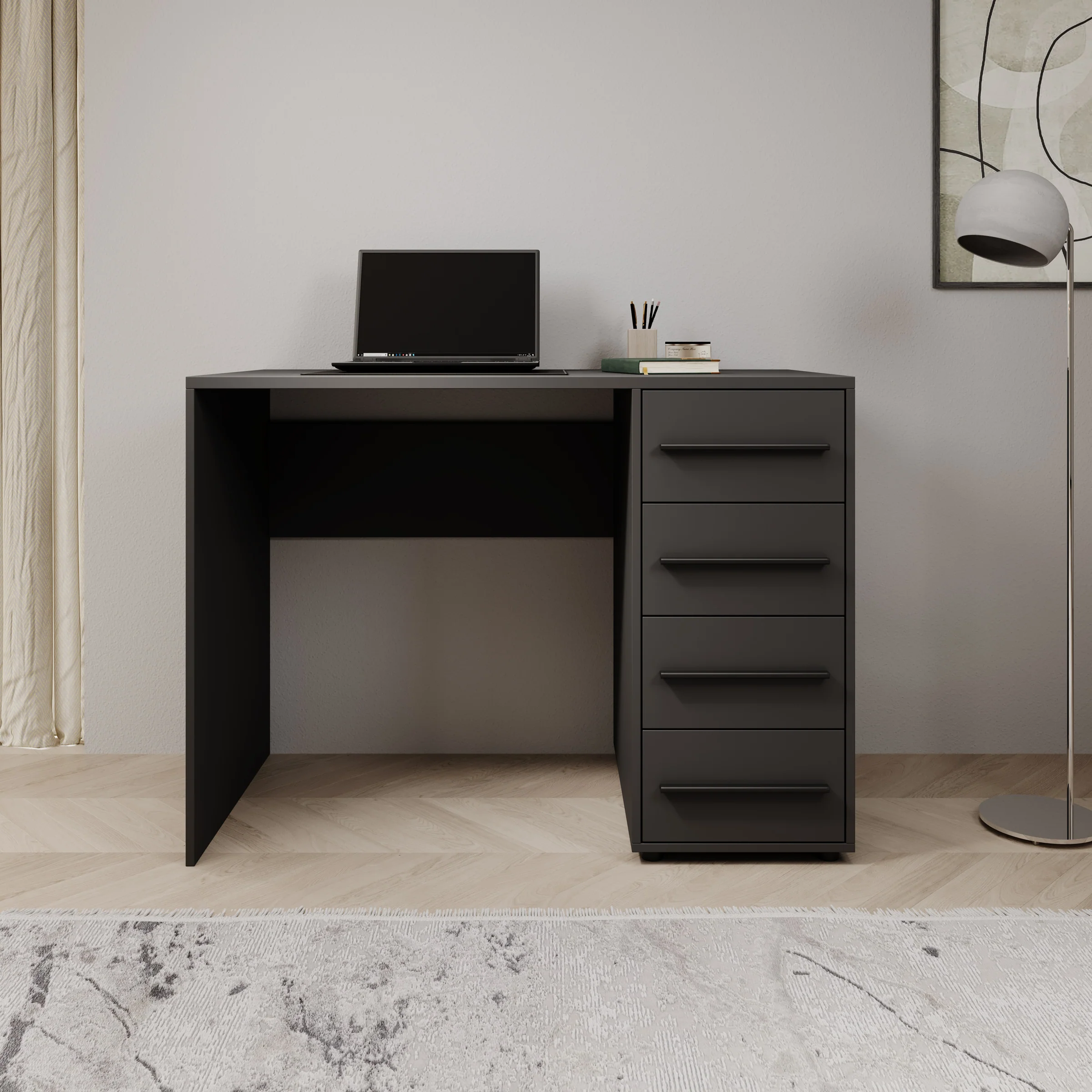 Montalo - Bureau - Zwart - 120x60x75 cm - Image 3
