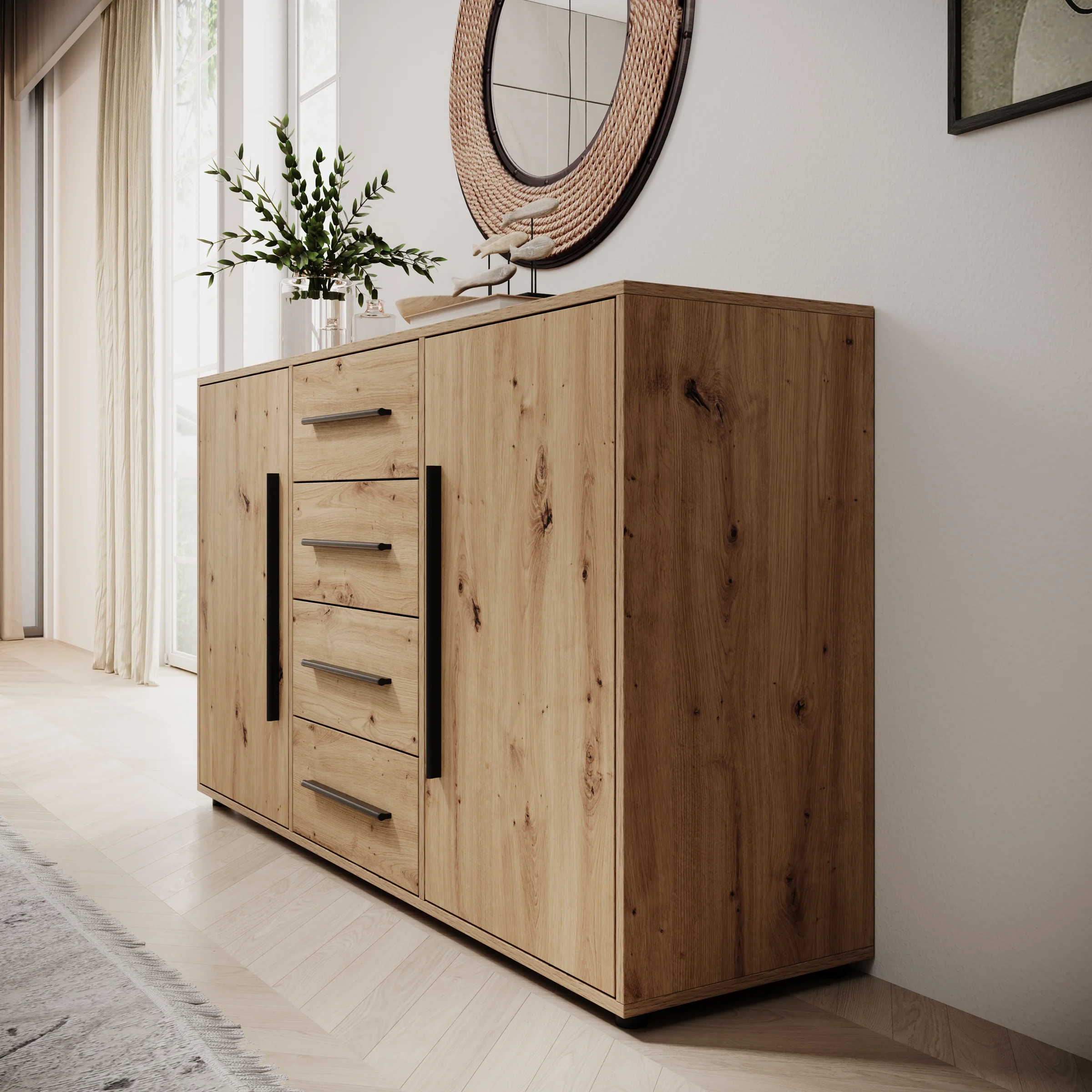 Montalo - Dressoir - Eikenpatroon - 150x40x87 cm - Image 4