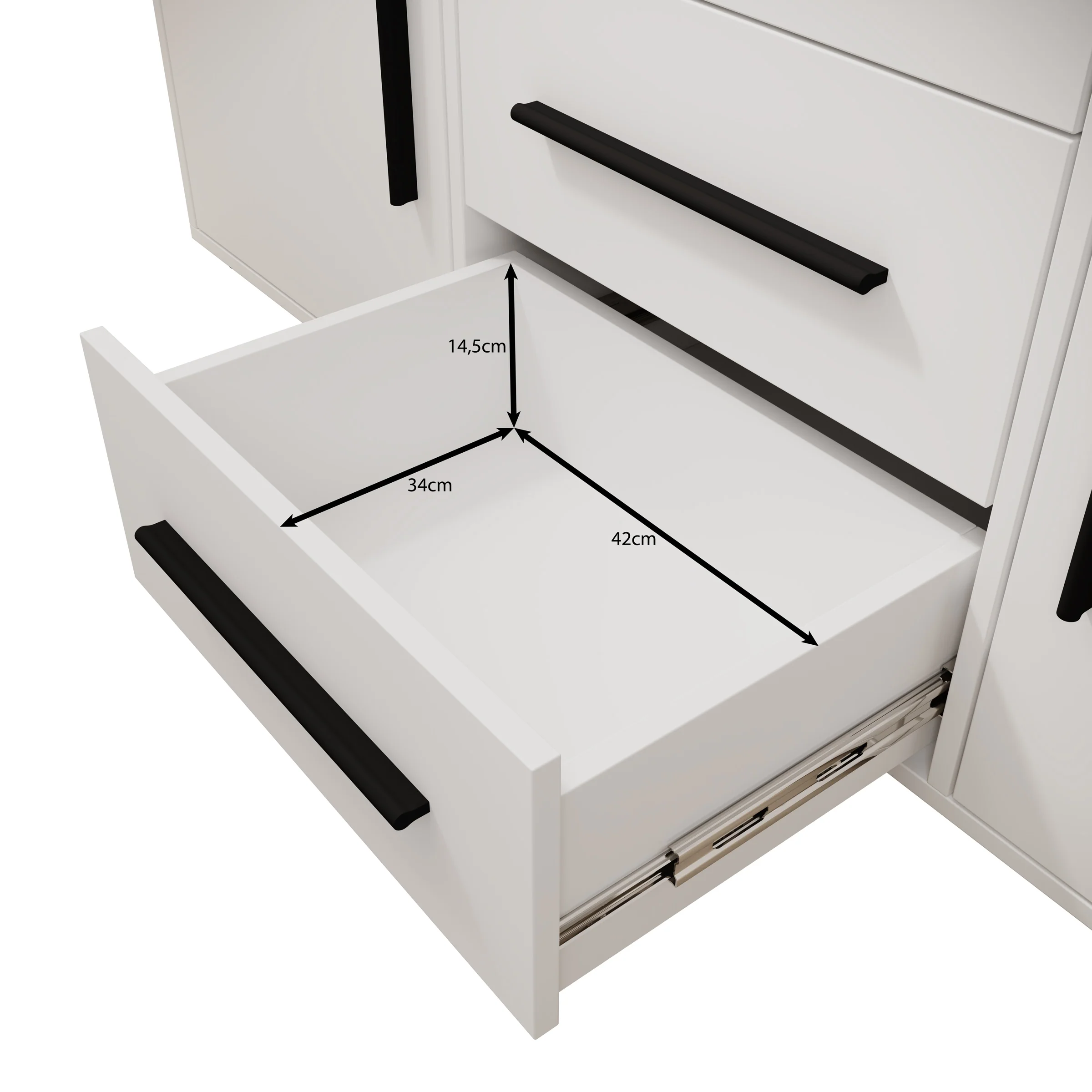 Montalo - Dressoir - Zwart - 150x40x87 cm - Image 7