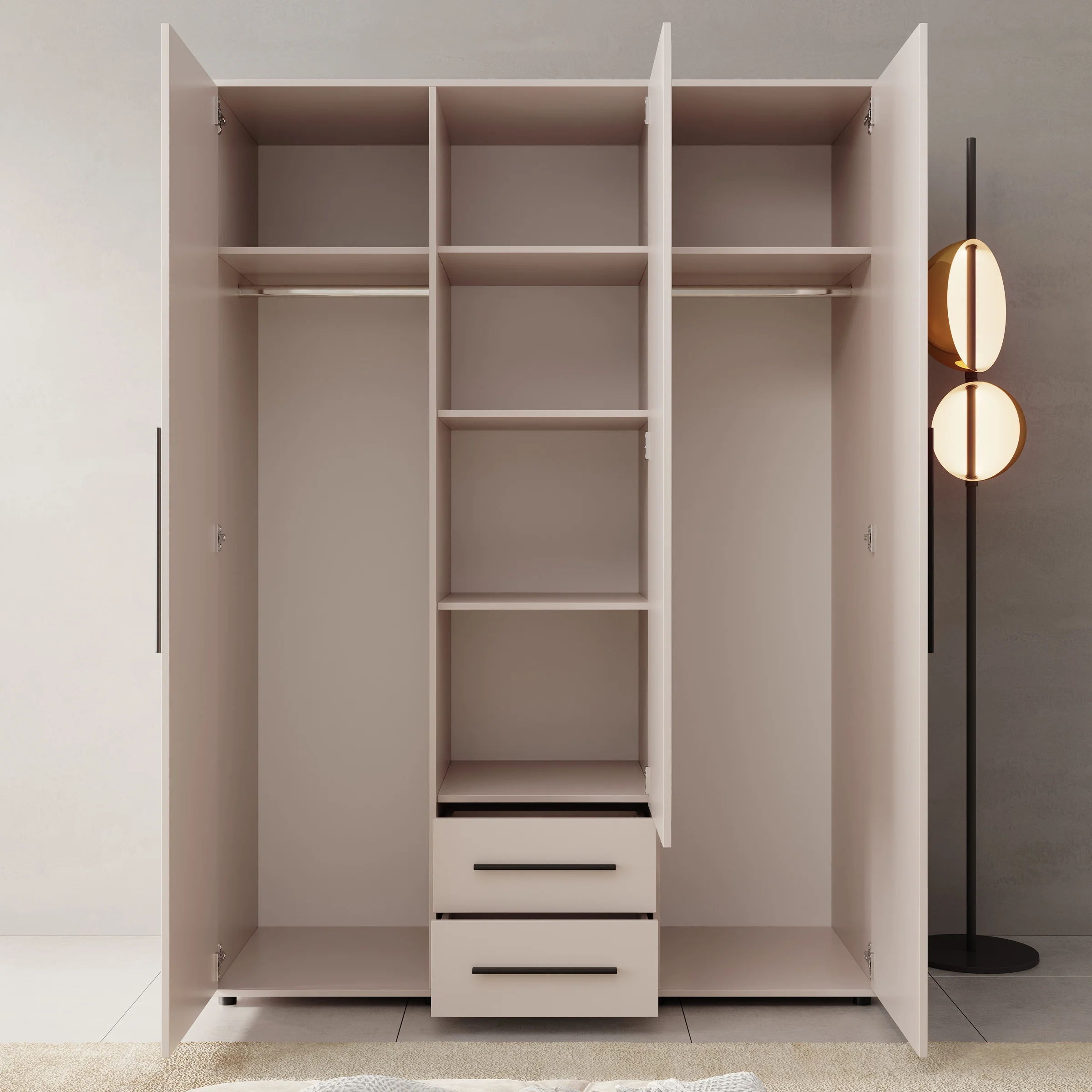 Montalo - Kledingkast 3-deurs - Beige - 150x59x206 cm - Image 2