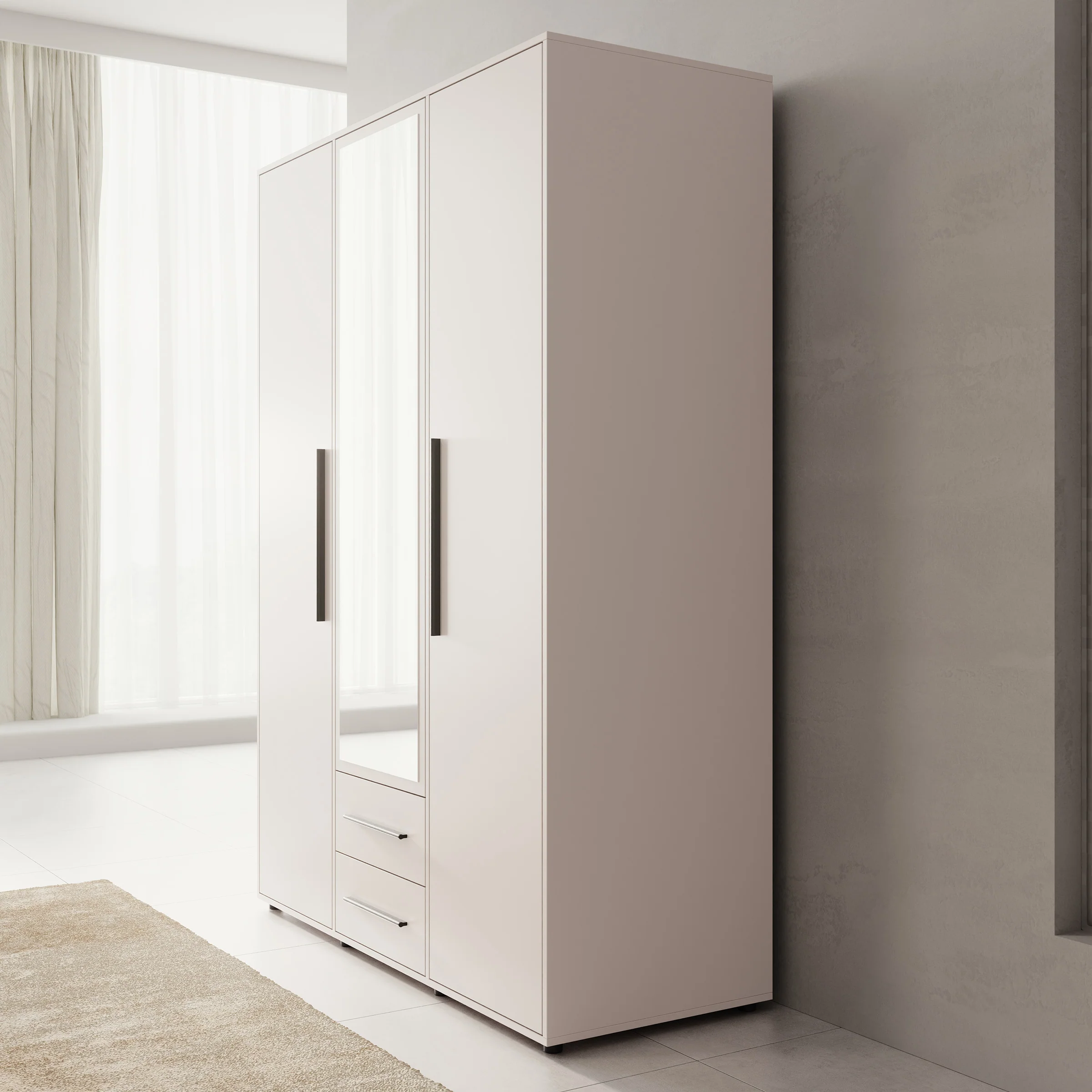 Montalo - Kledingkast 3-deurs - Beige - 150x59x206 cm - Image 4