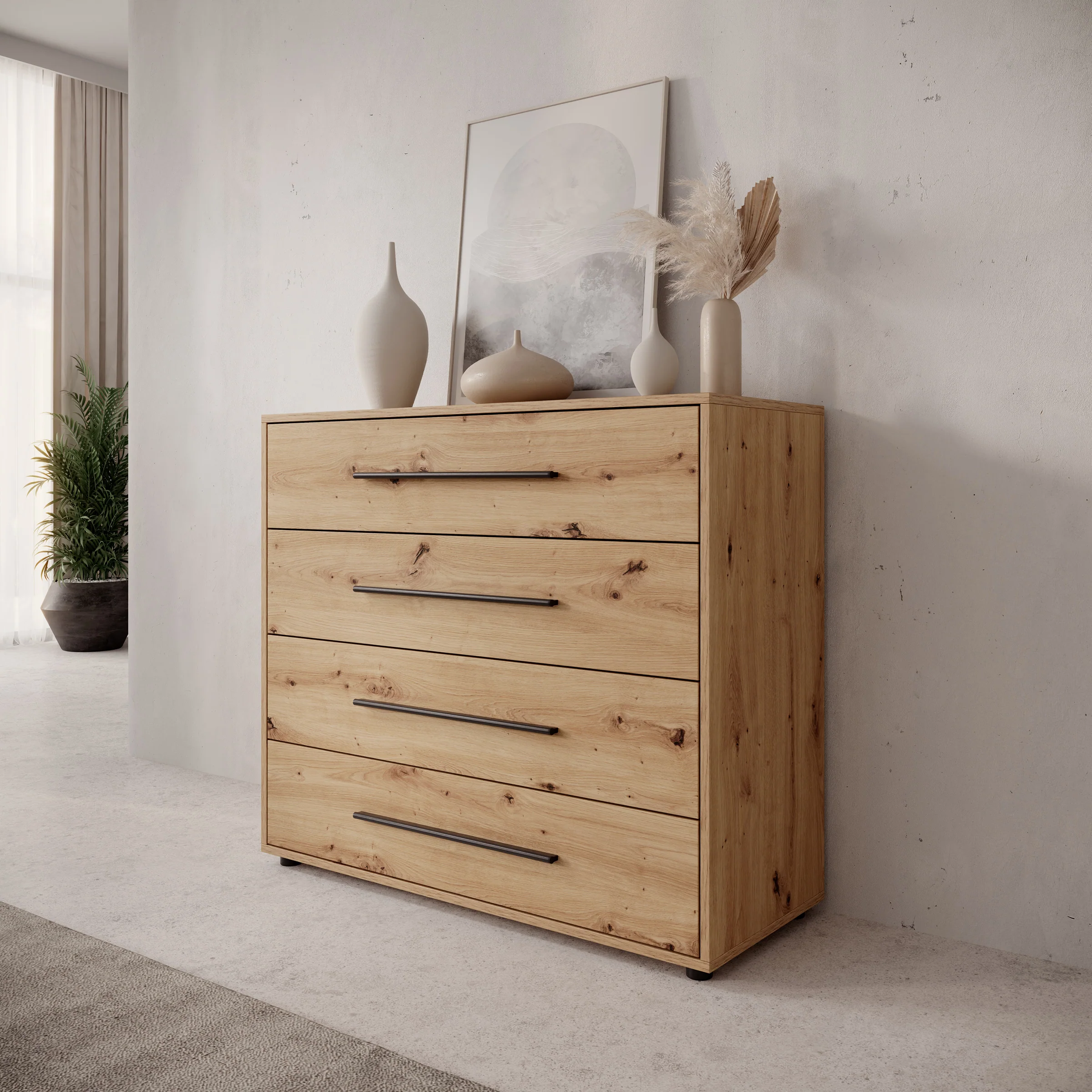 Montalo - Ladekast - Eikenpatroon - 99x40x87 cm