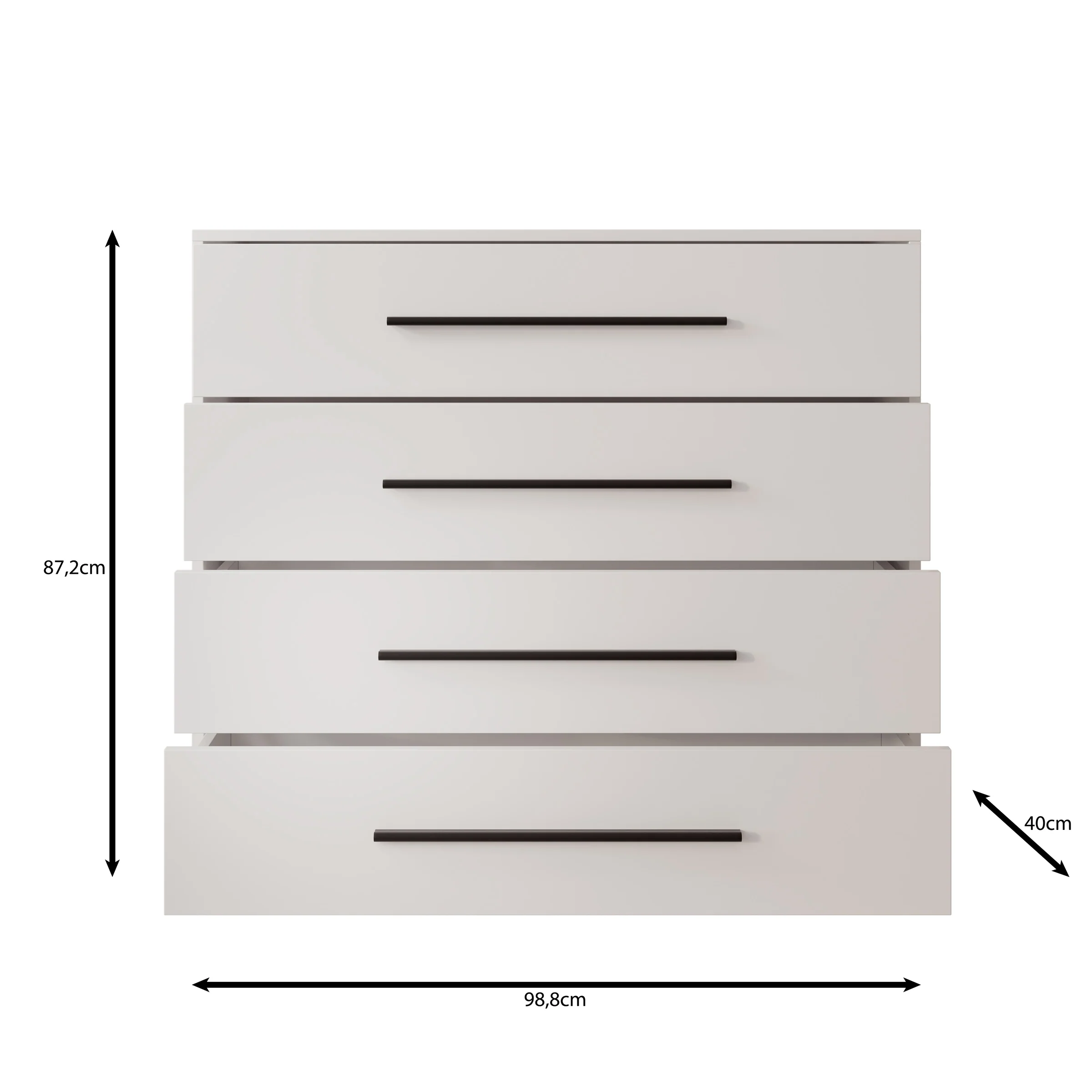 Montalo - Ladekast - Wit - 99x40x87 cm - Image 6