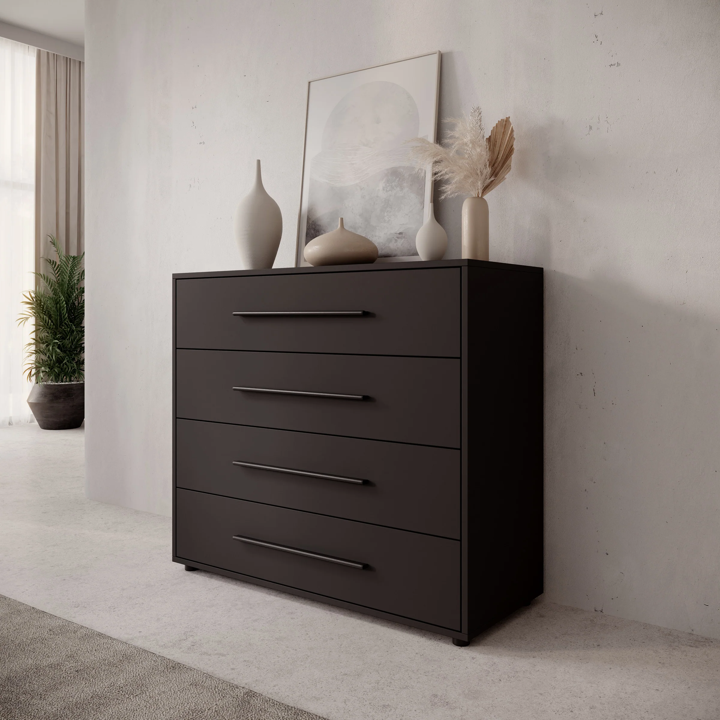 Montalo - Ladekast - Zwart - 99x40x87 cm