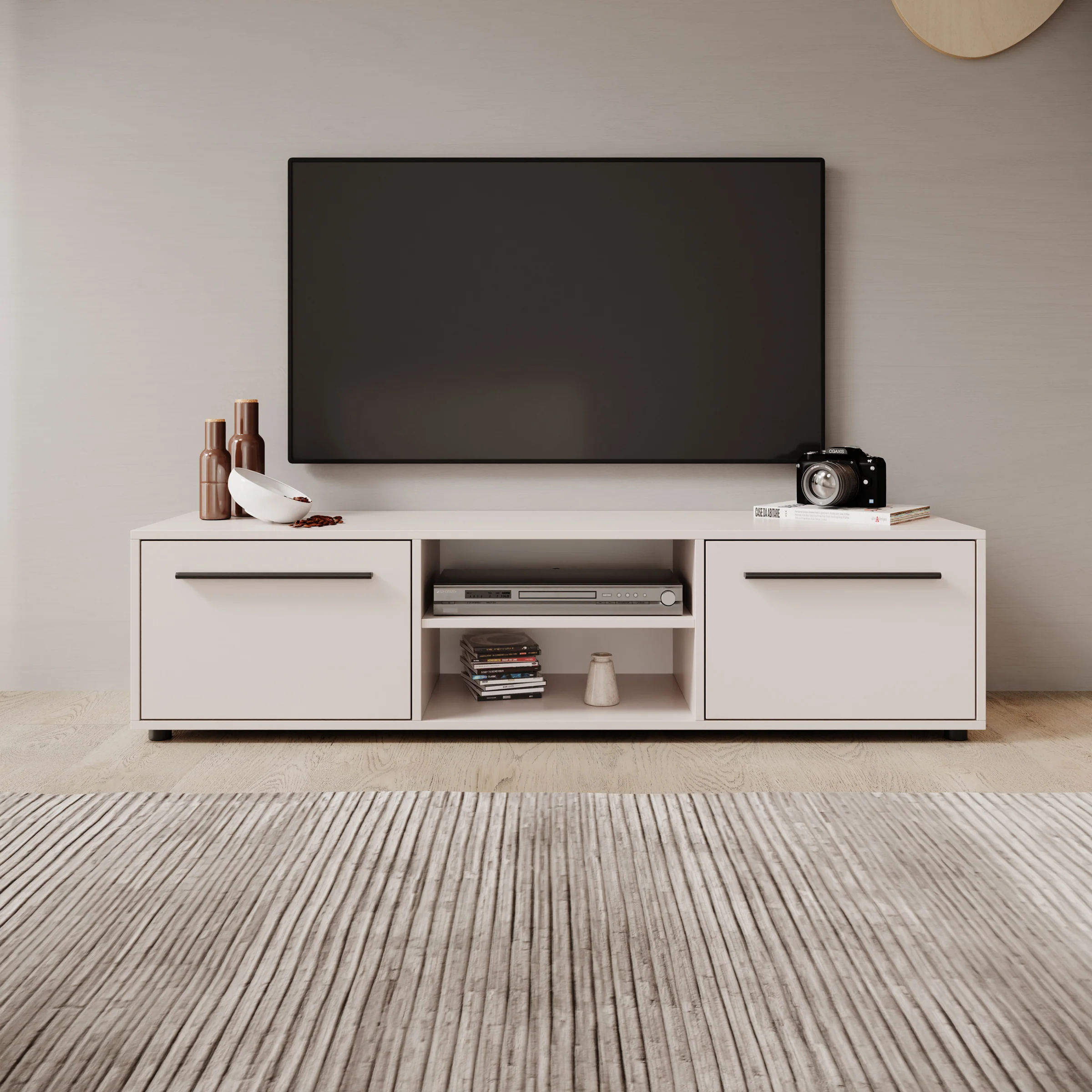 Montalo - TV-Meubel - Beige - 150x40x38 cm - Image 3