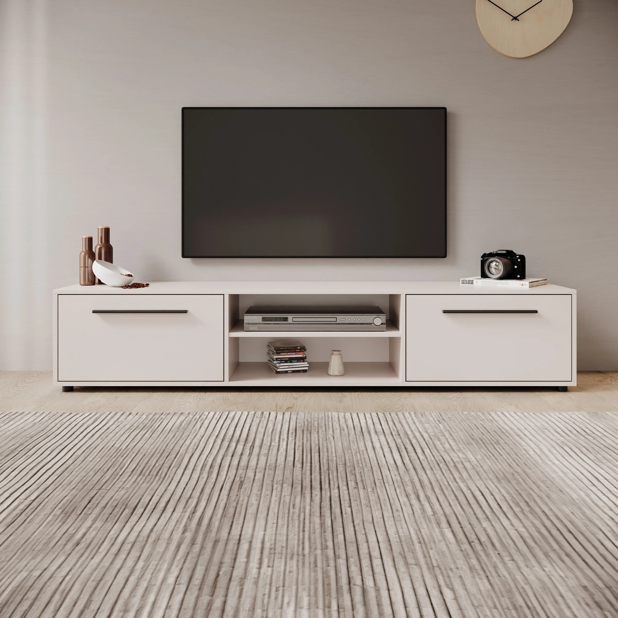 Montalo - TV-Meubel - Beige - 190x40x38 cm - Image 3
