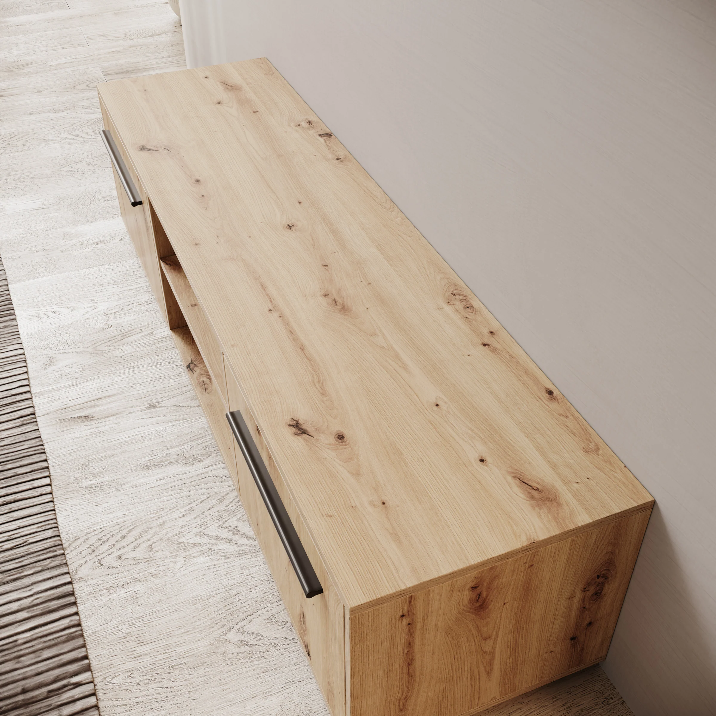 Montalo - TV-Meubel - Eikenpatroon - 150x40x38 cm - Image 5