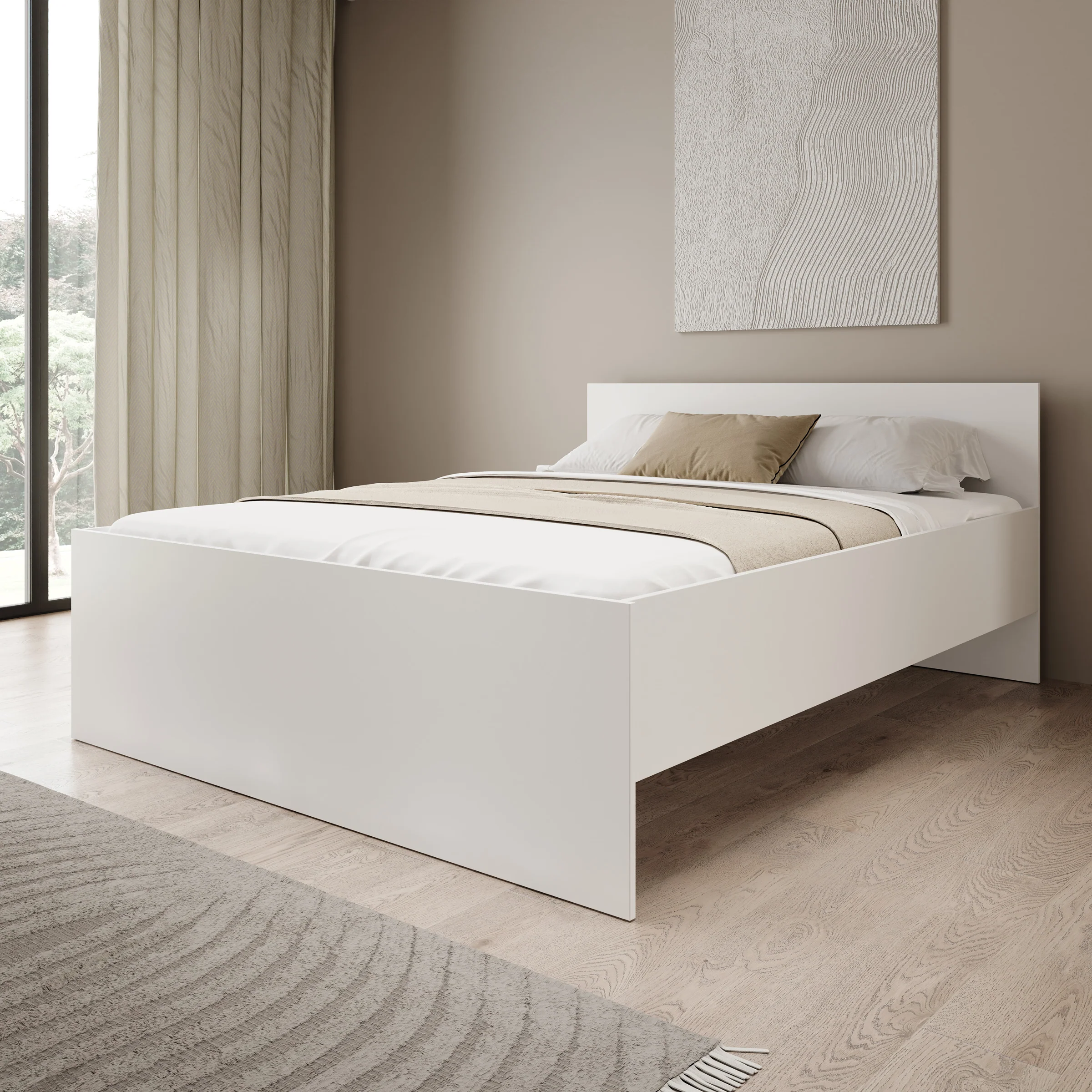 Montalo - Tweepersoonsbed - Wit - 160x200 cm