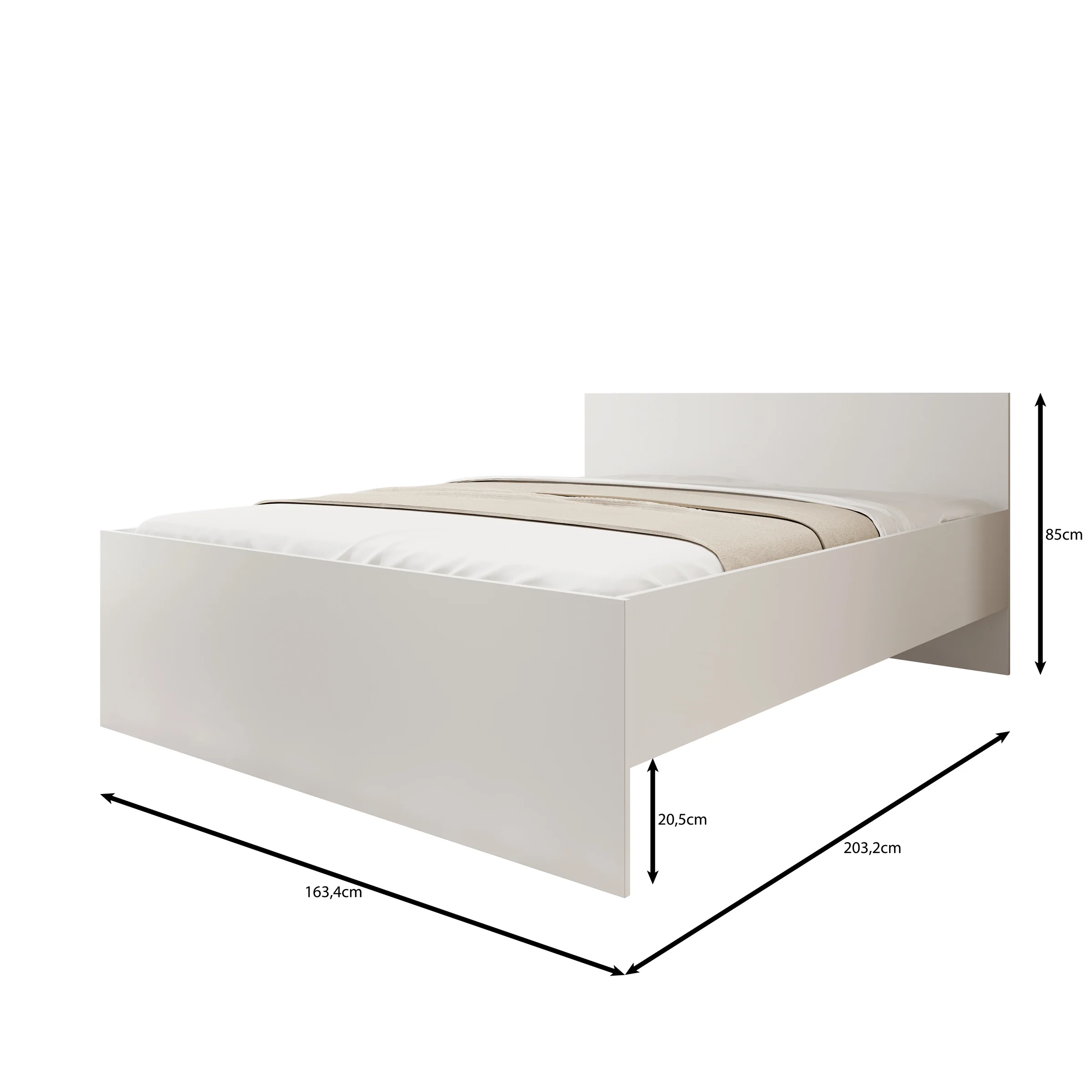 Montalo - Tweepersoonsbed - Wit - 160x200 cm - Image 4