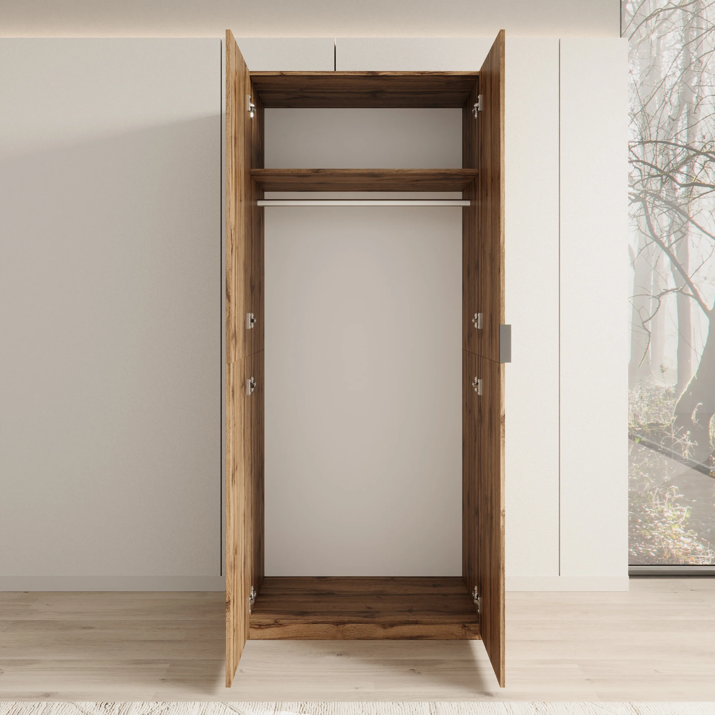 Montclair - Kledingkast 2-deurs - Eikenpatroon - 90x53x215 cm - Image 2