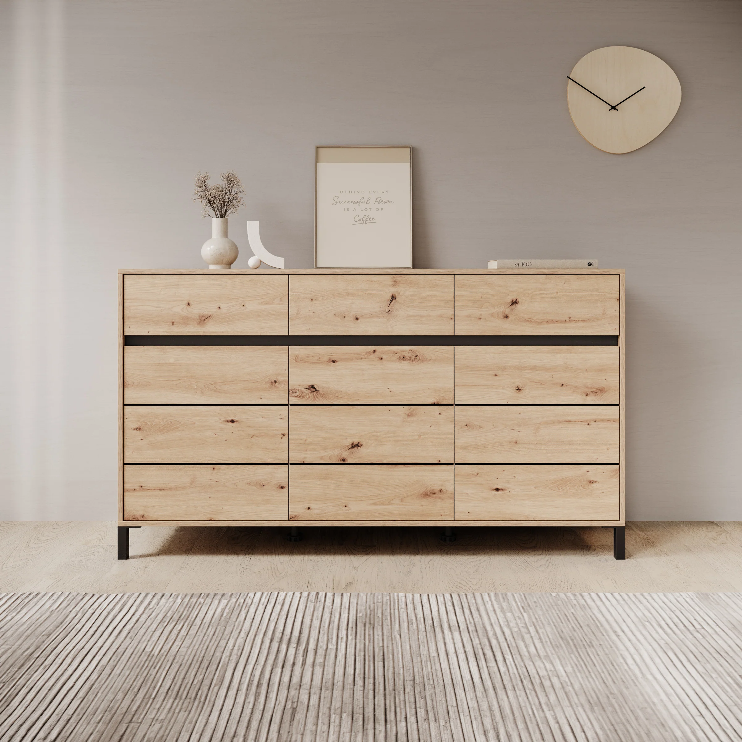 Montellini - Dressoir - Eikenpatroon - 157x40x90 cm - Image 3