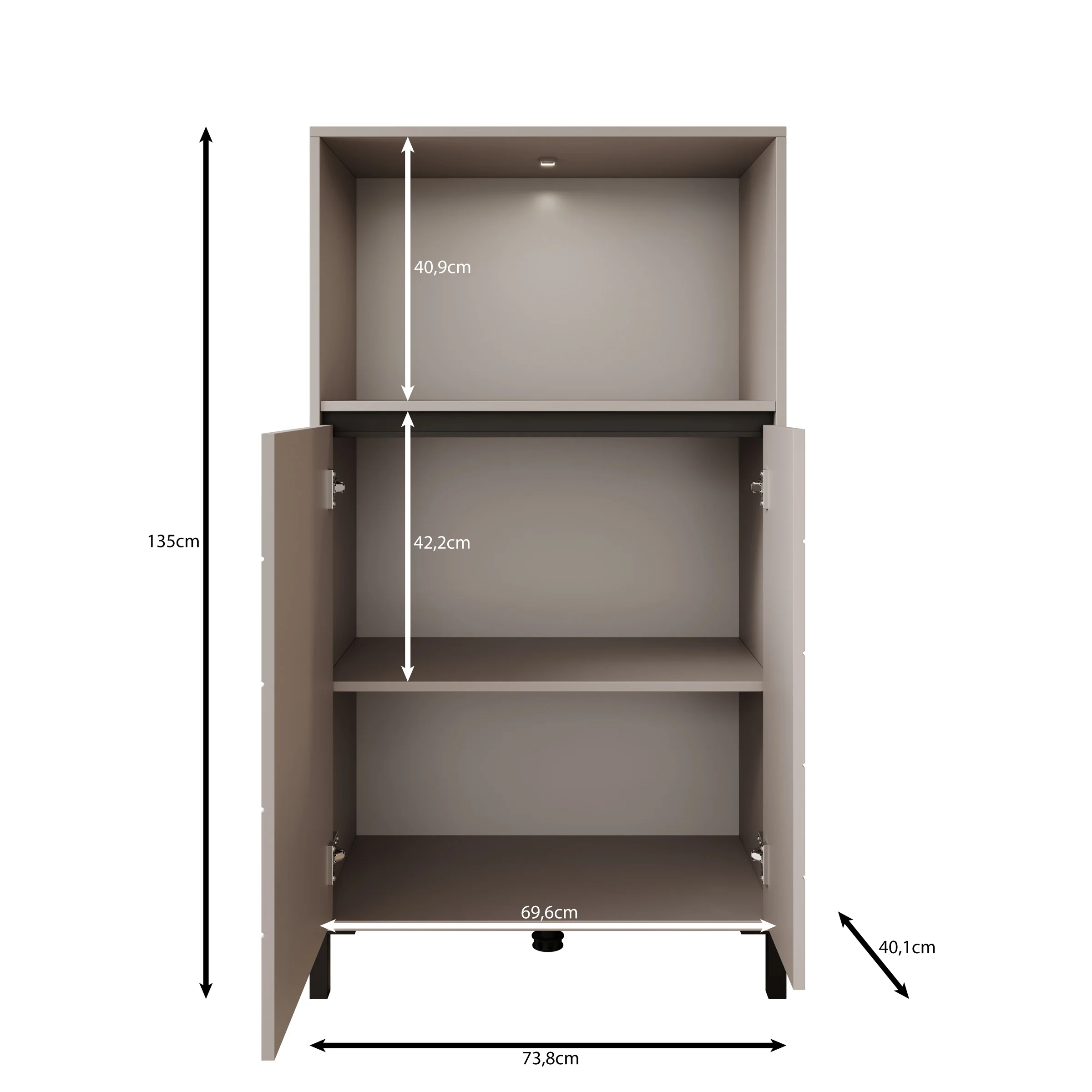 Montellini - Dressoir - Eikenpatroon - 74x40x135 cm - Image 6
