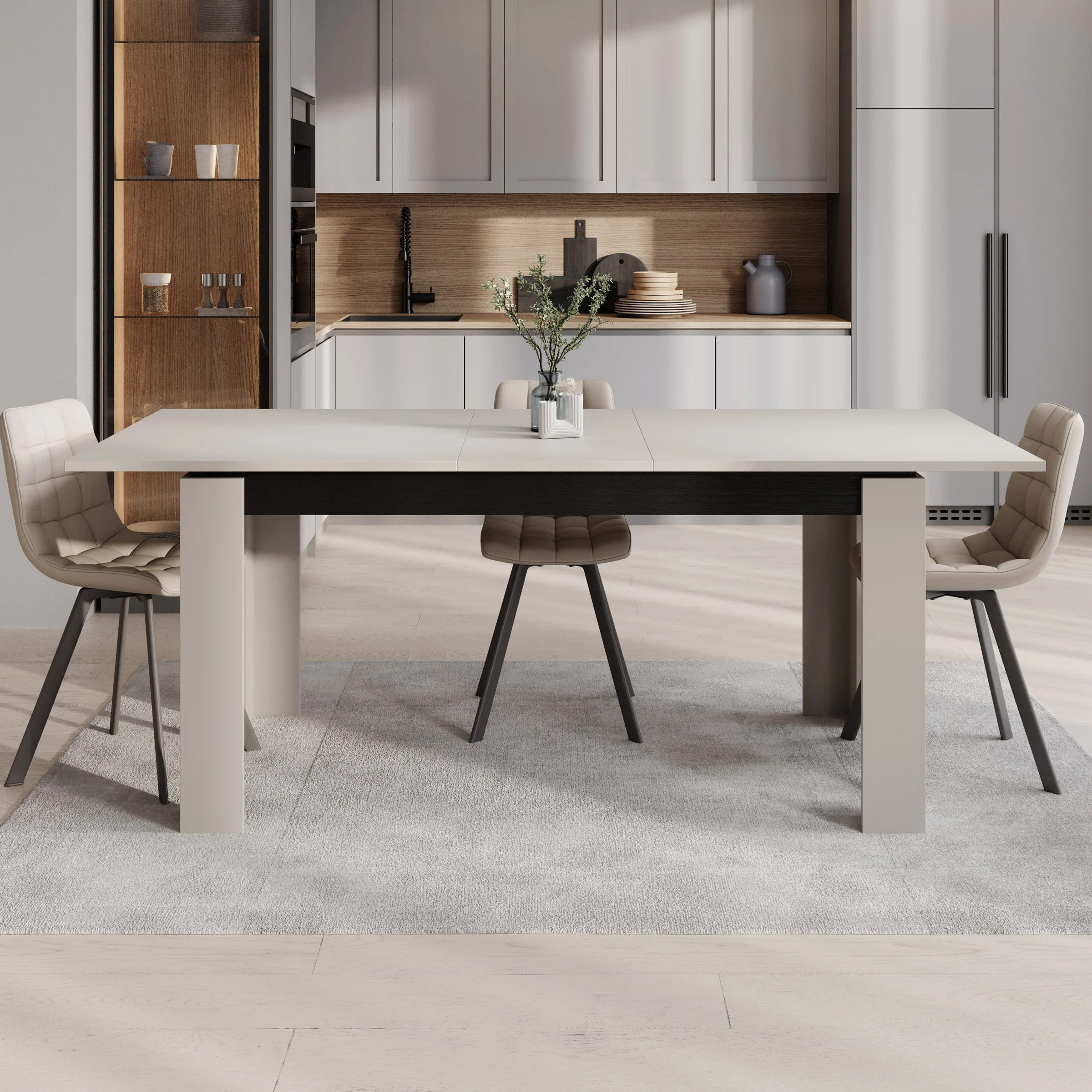 Montellini - Eetkamertafel - Beige - 160x90x77 cm - Image 3