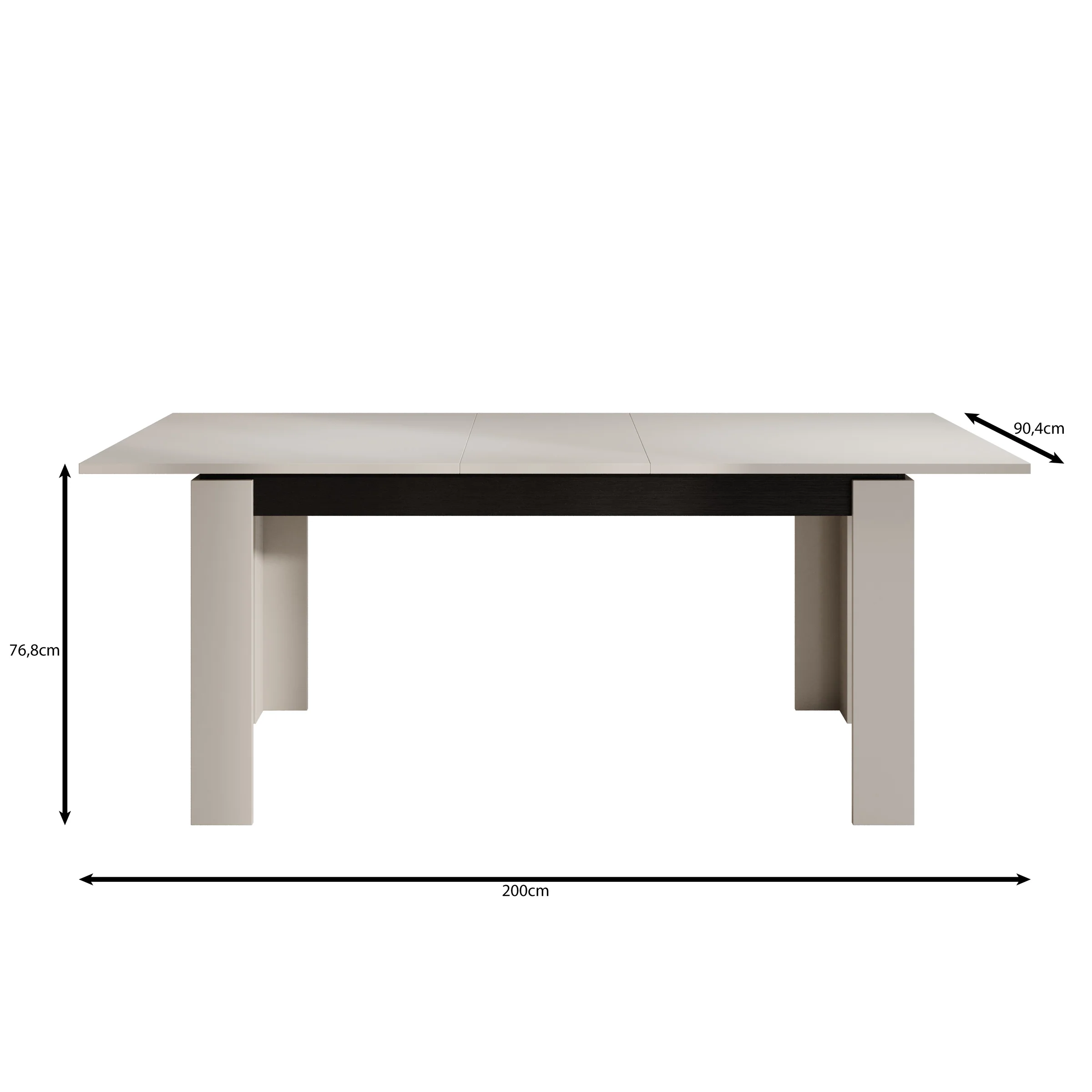 Montellini - Eetkamertafel - Beige - 160x90x77 cm - Image 6