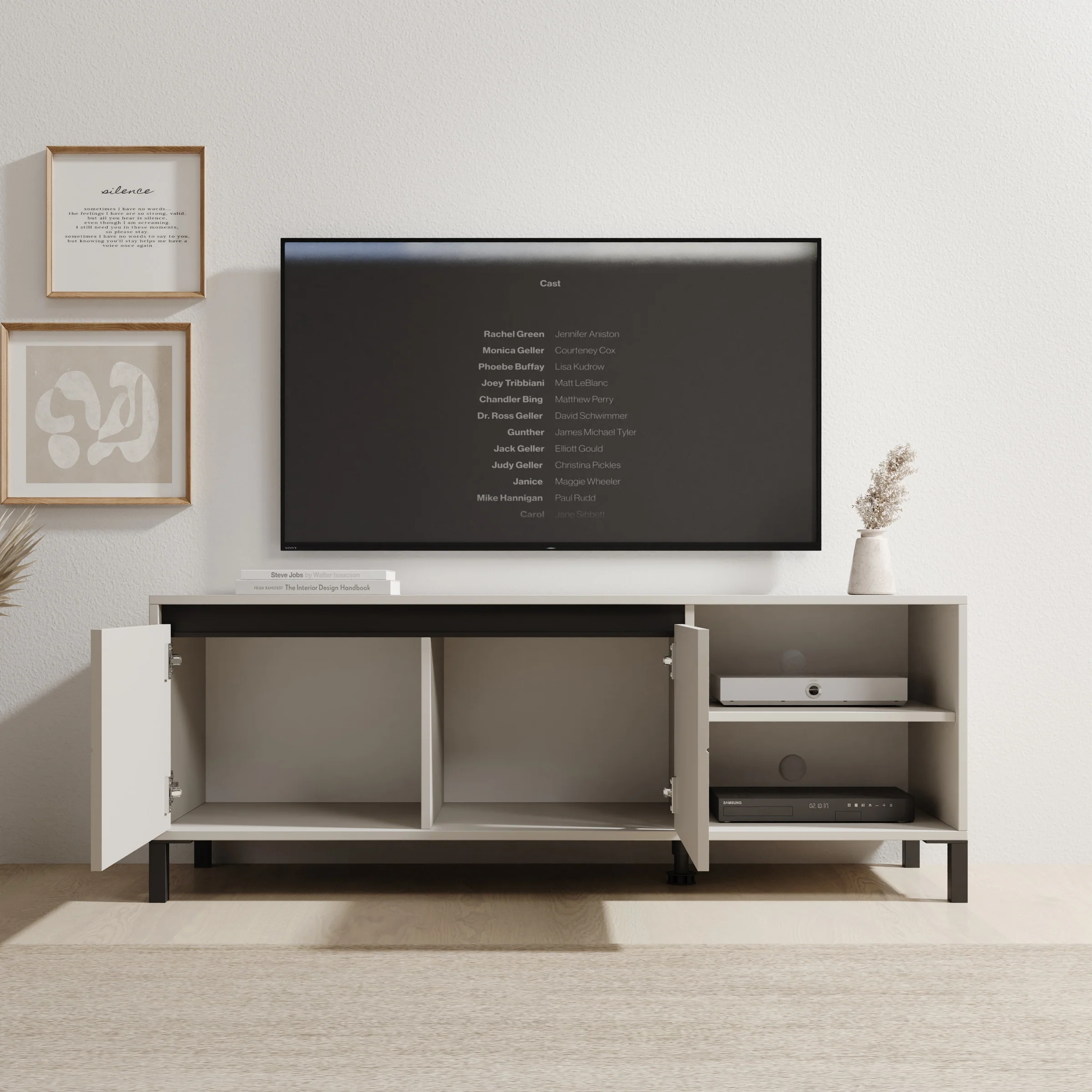 Montellini - TV-Meubel - Beige - 138x40x52 cm - Image 2