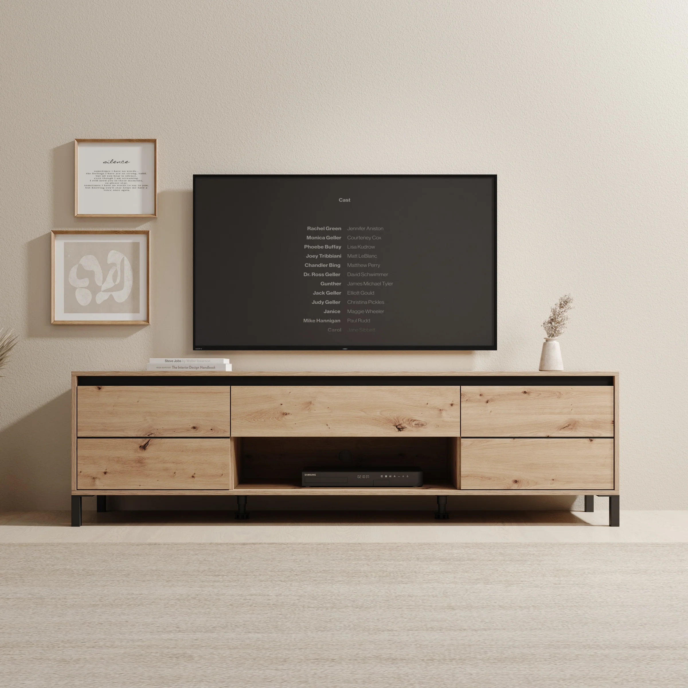 Montellini - TV-Meubel - Beige - 183x40x52 cm - Image 3