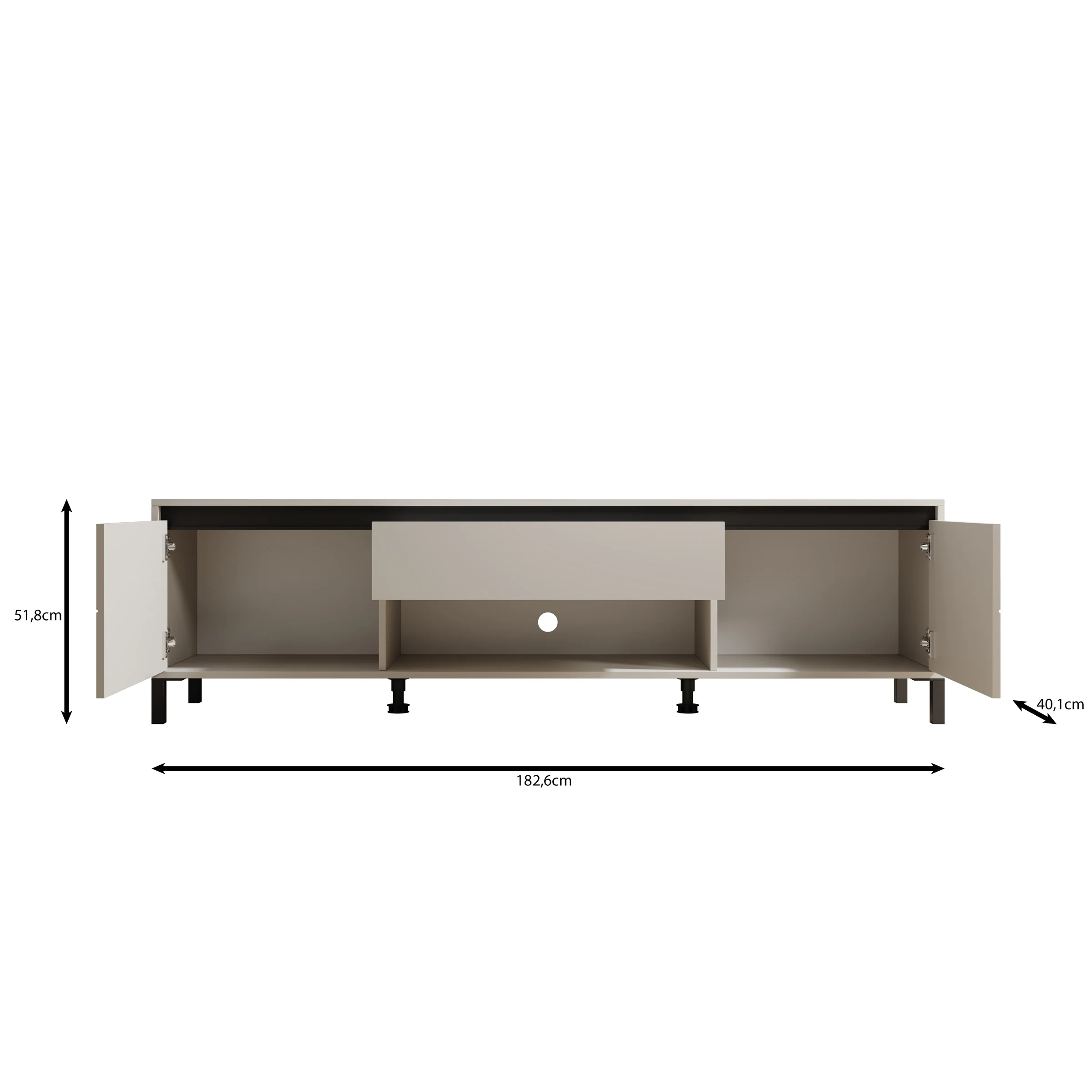 Montellini - TV-Meubel - Beige - 183x40x52 cm - Image 5