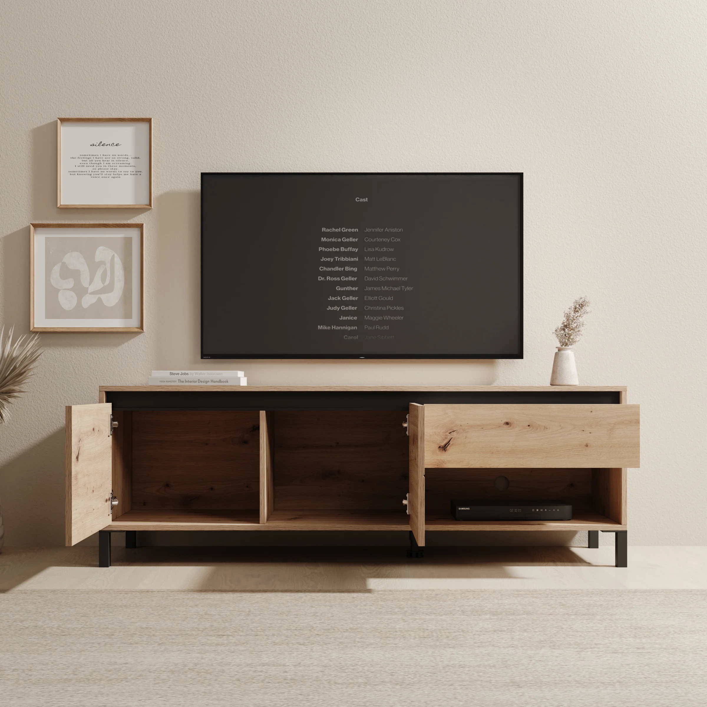 Montellini - TV-Meubel - Eikenpatroon - 151x40x52 cm - Image 2