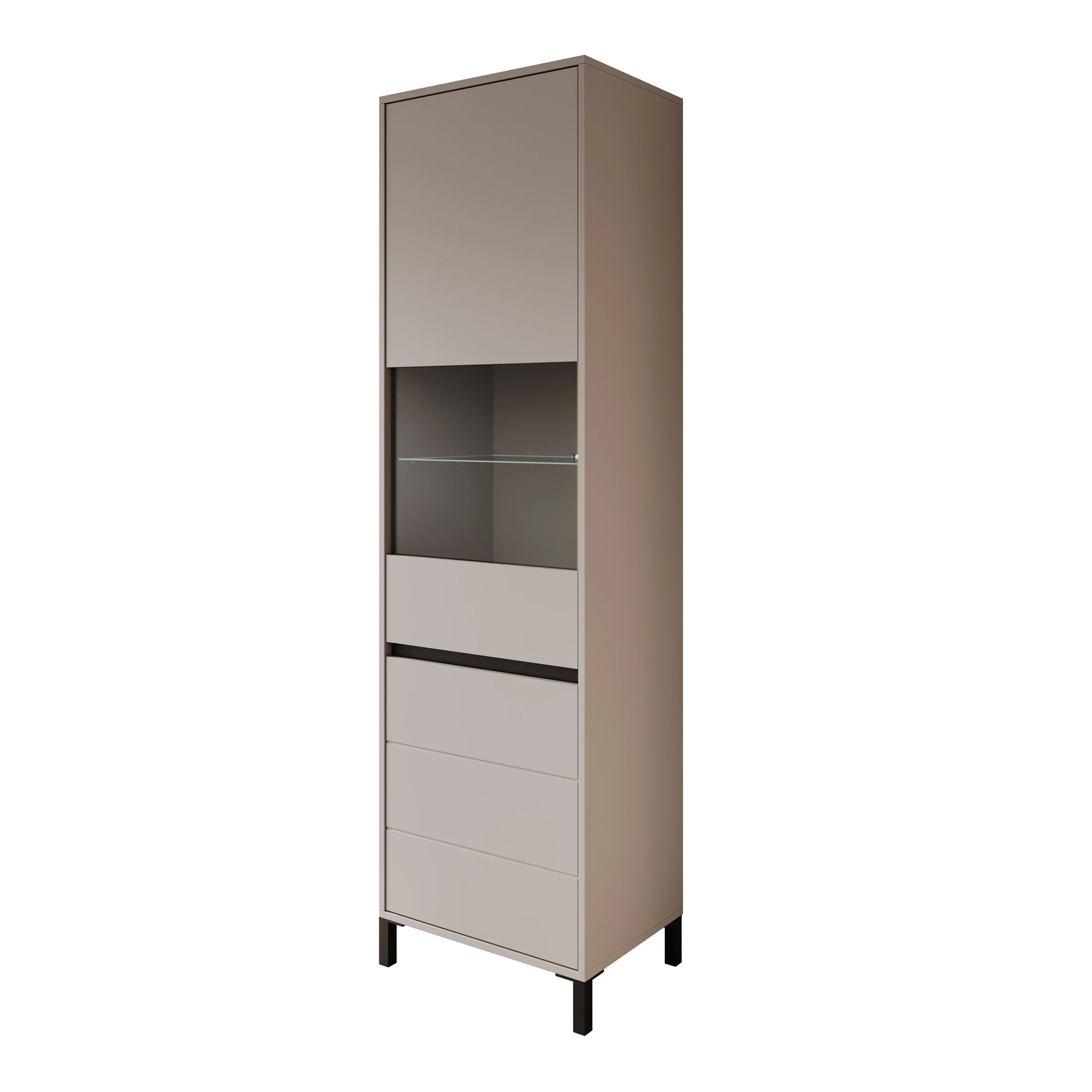 Montellini - Vitrinekast - Beige - 55x40x193 cm - Image 6