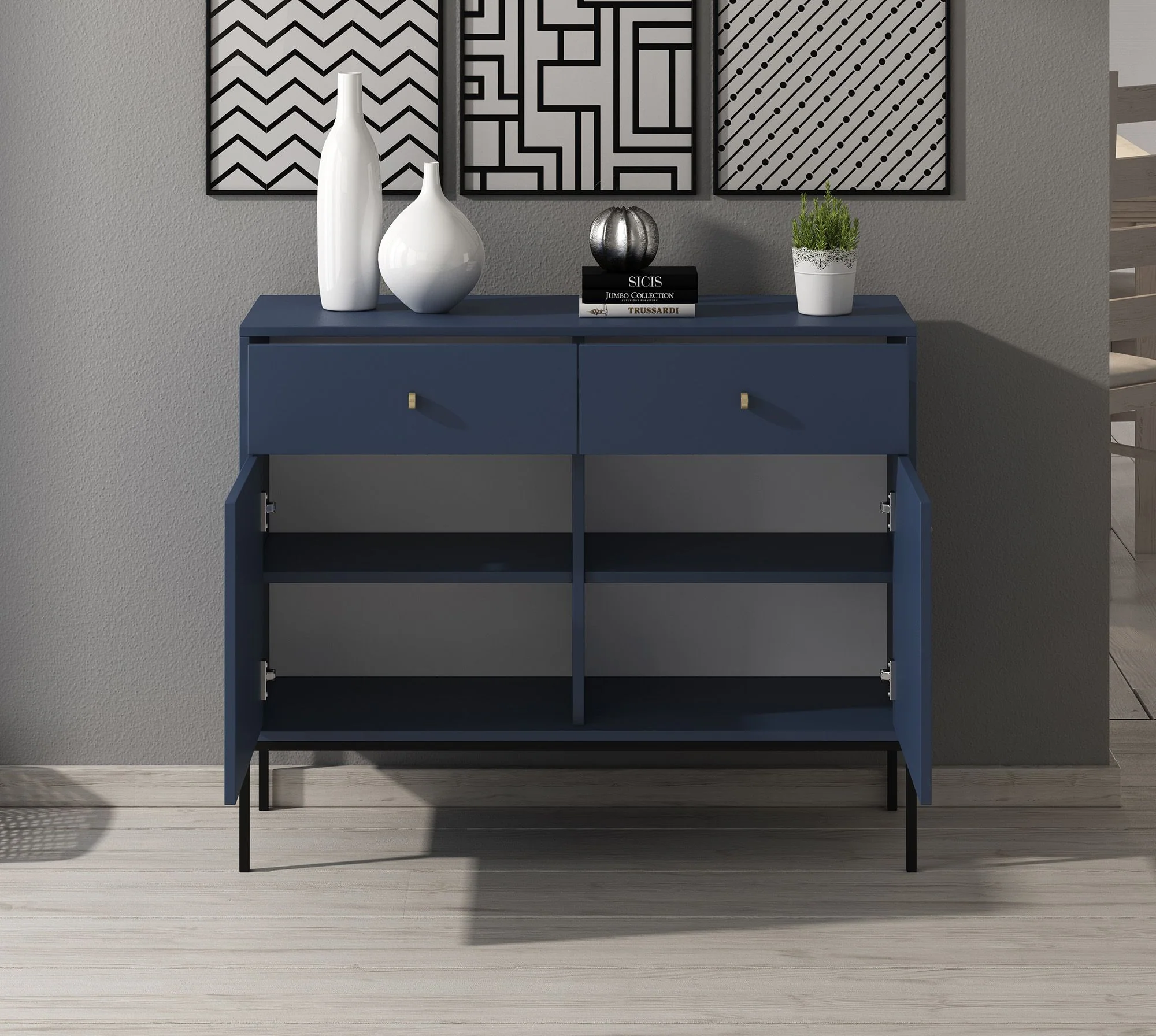 Moreno - Dressoir - Blauw - 104x39x83 cm - Image 3