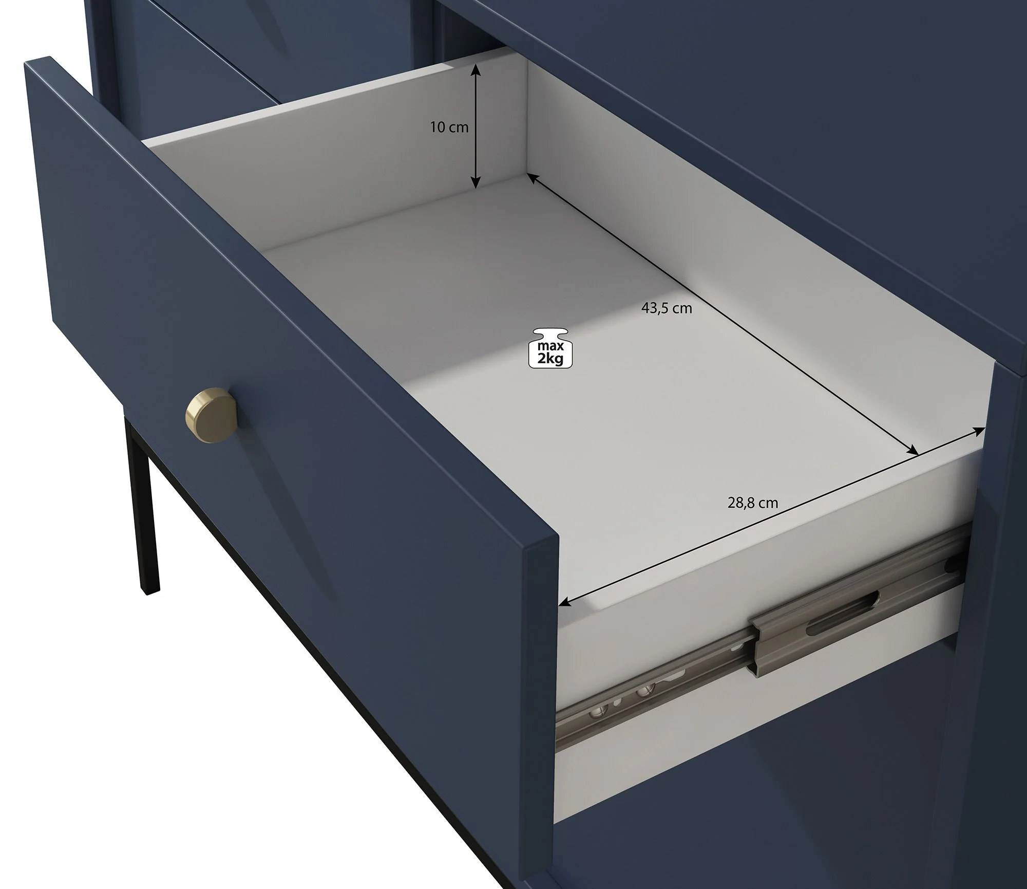 Moreno - Dressoir - Blauw - 104x39x83 cm - Image 6