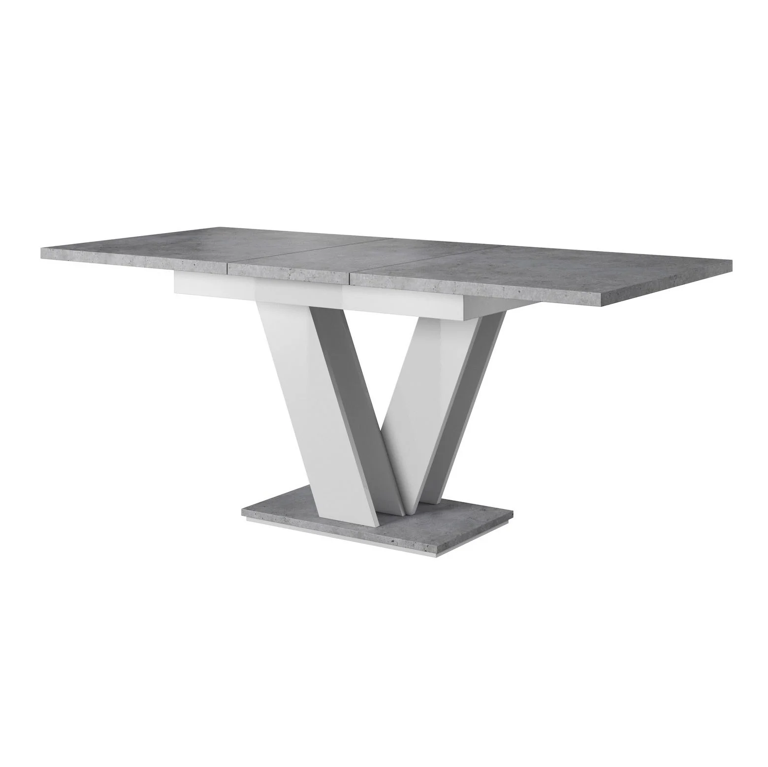 Moris - Eetkamertafel - Wit/betonlook - 120x80x75 cm - Image 4
