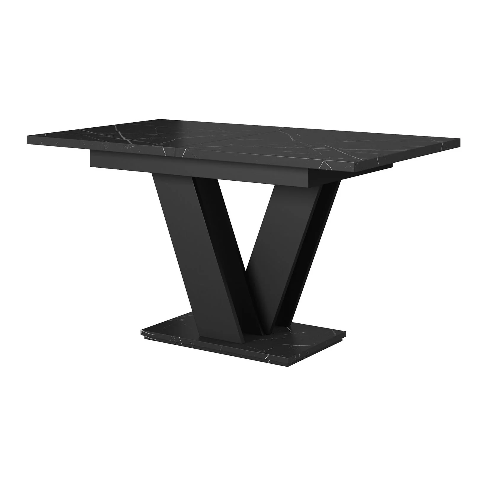Moris - Eetkamertafel - Zwart/marmerlook - 120x80x75 cm - Image 4