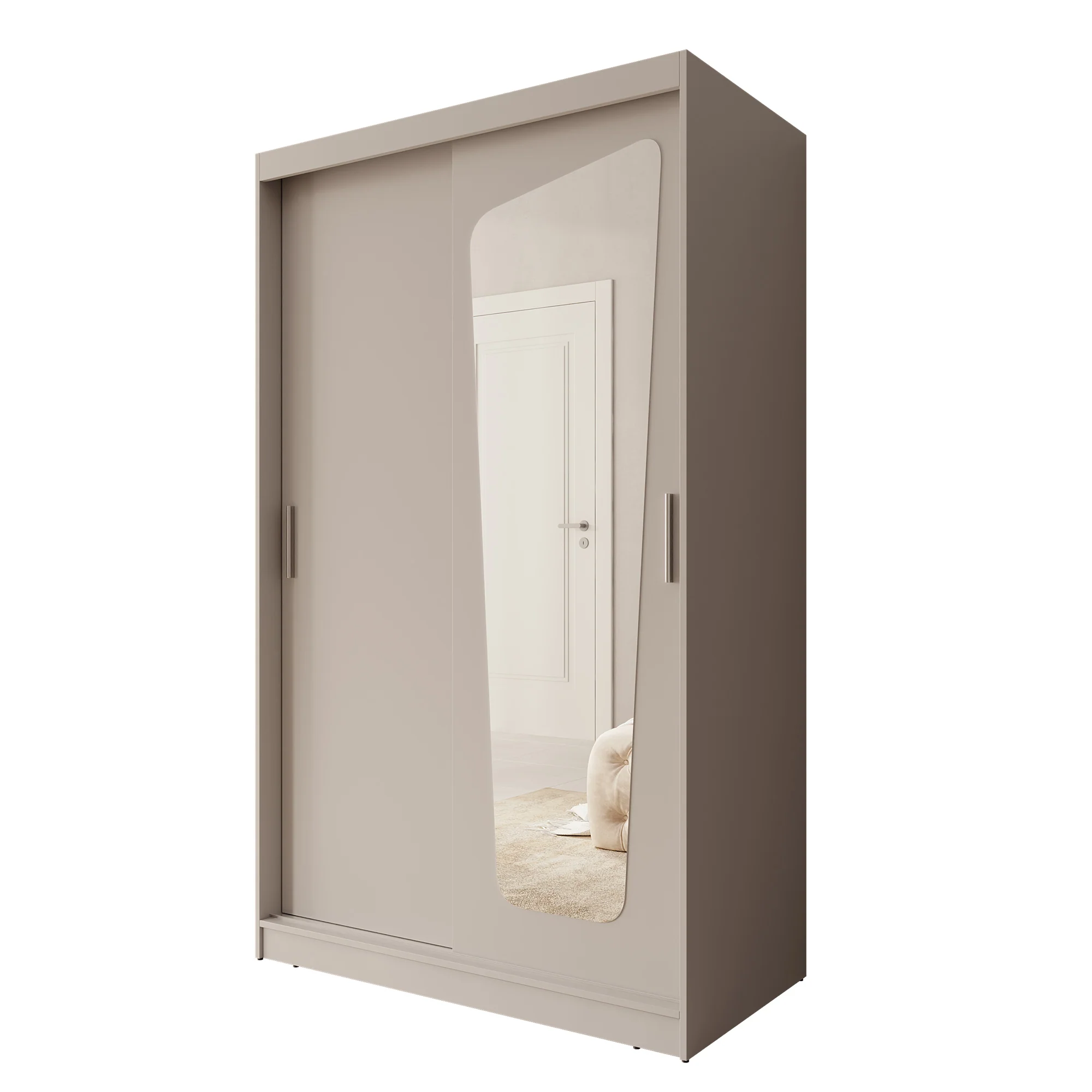Moyo - Kledingkast met 2 schuifdeuren - Beige - 120x62x200 cm - Image 7