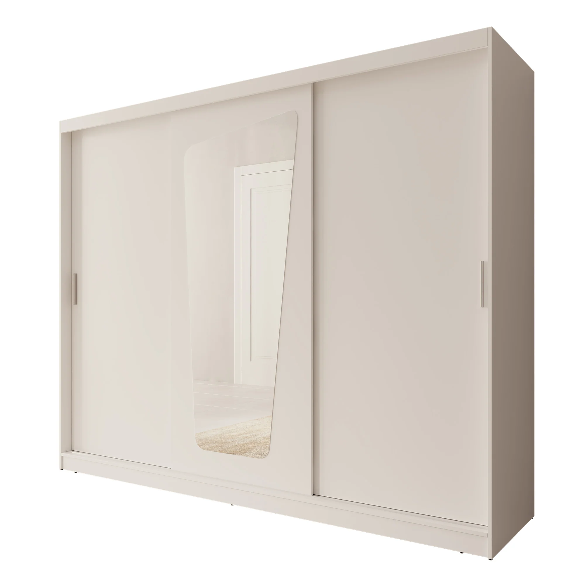 Moyo - Kledingkast met 3 schuifdeuren - Wit - 250x62x200 cm - Image 7
