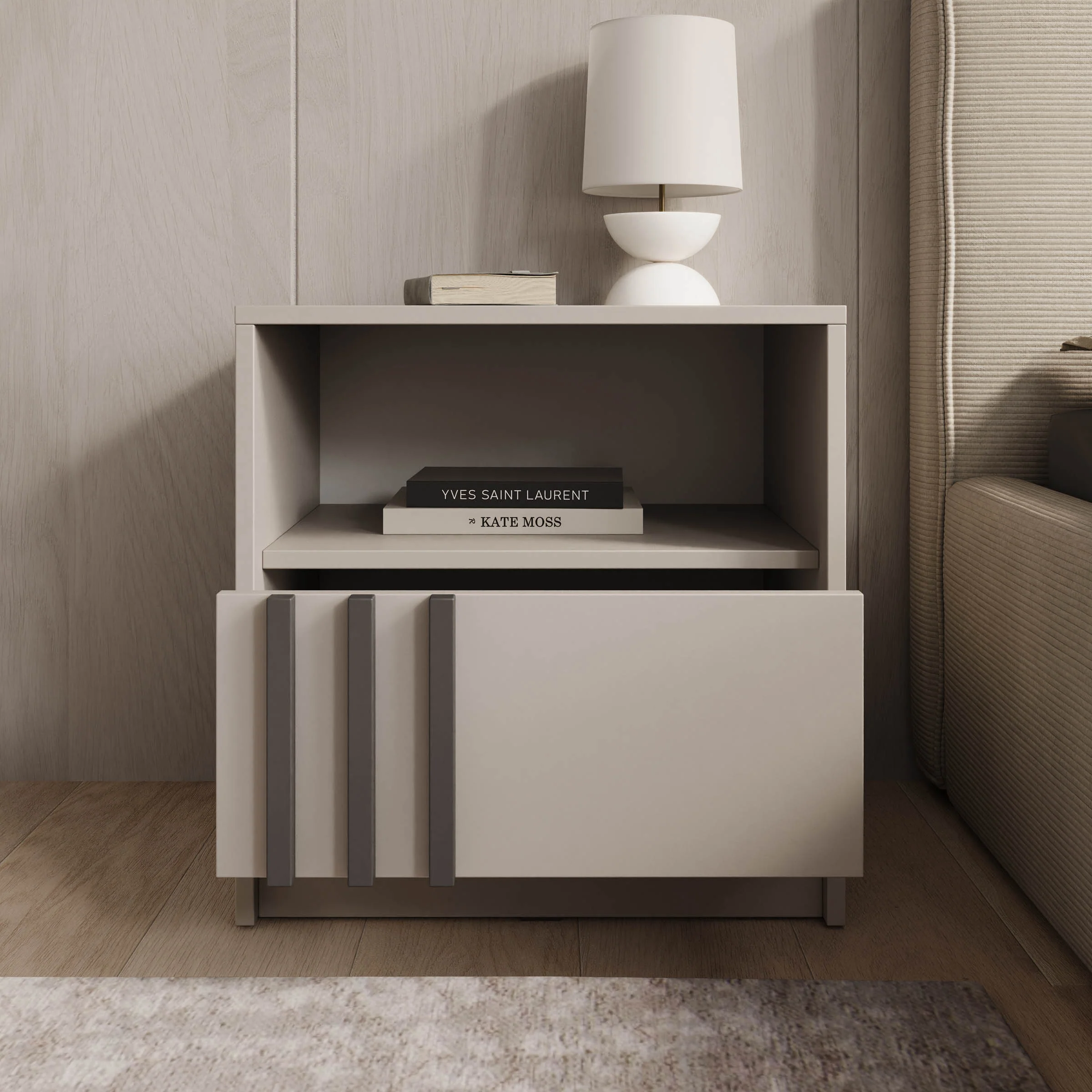 Nauru - Nachtkastje - Beige - 51x38x52 cm - Image 2